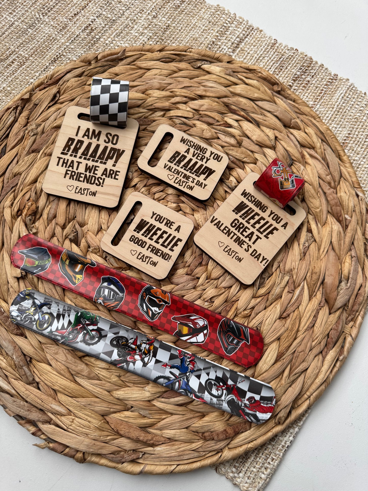 Dirt Bike Slap Bracelet Valentines
