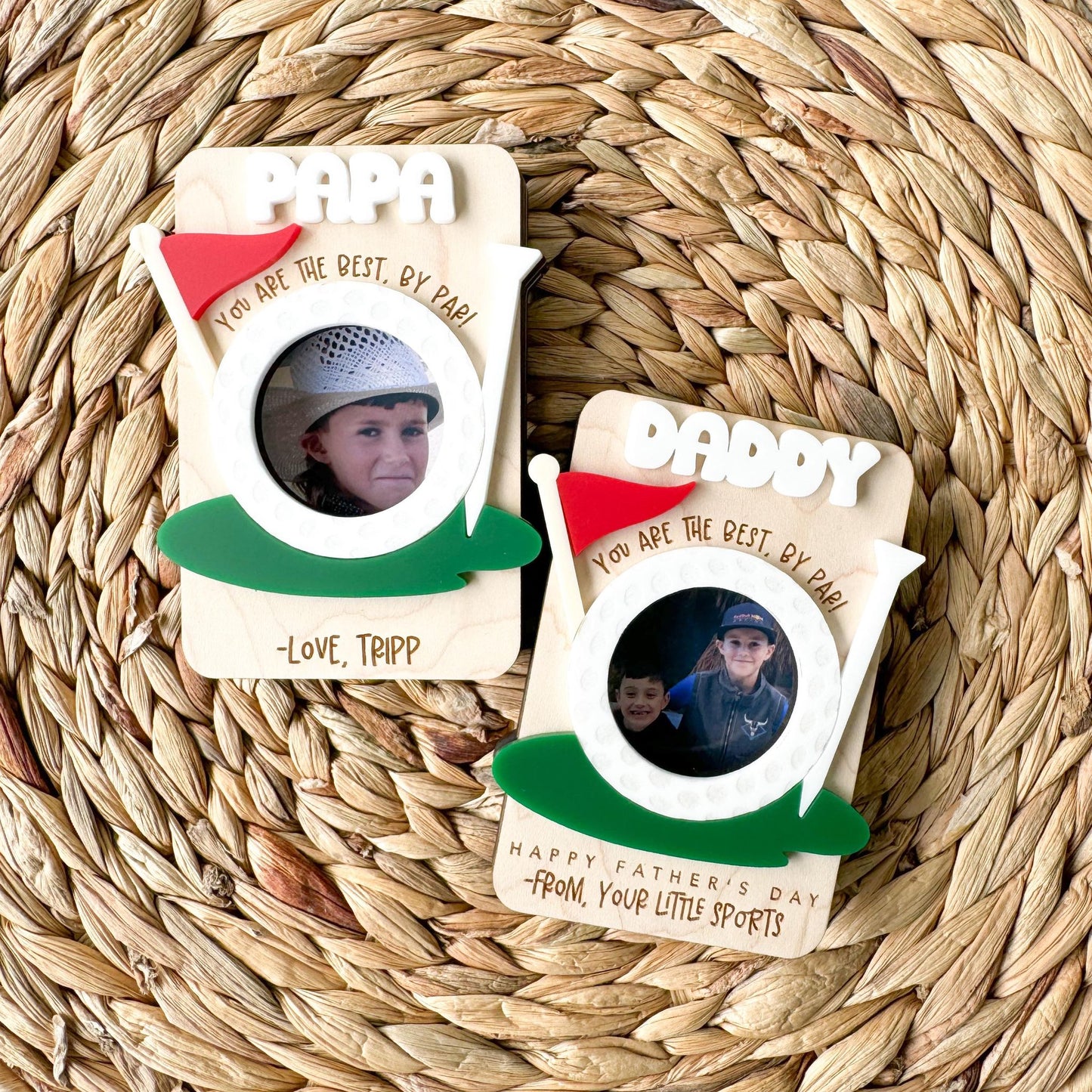 Father's Day Golfing Photo Magnet/Visor Clip