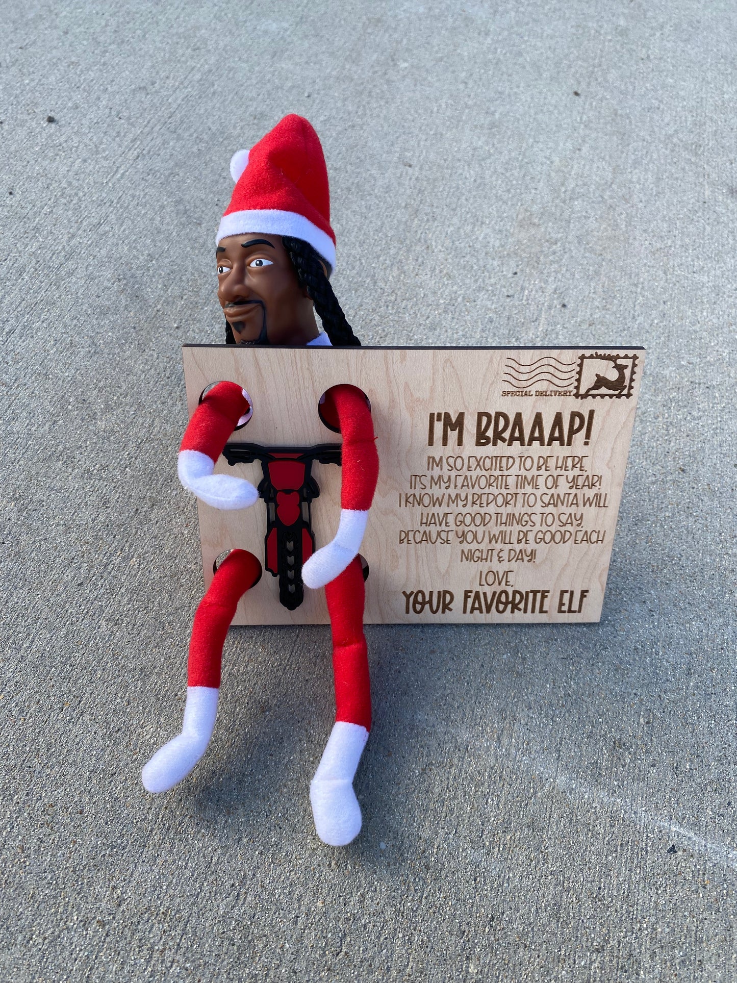 I’M Braaap Quad Elf Postcard