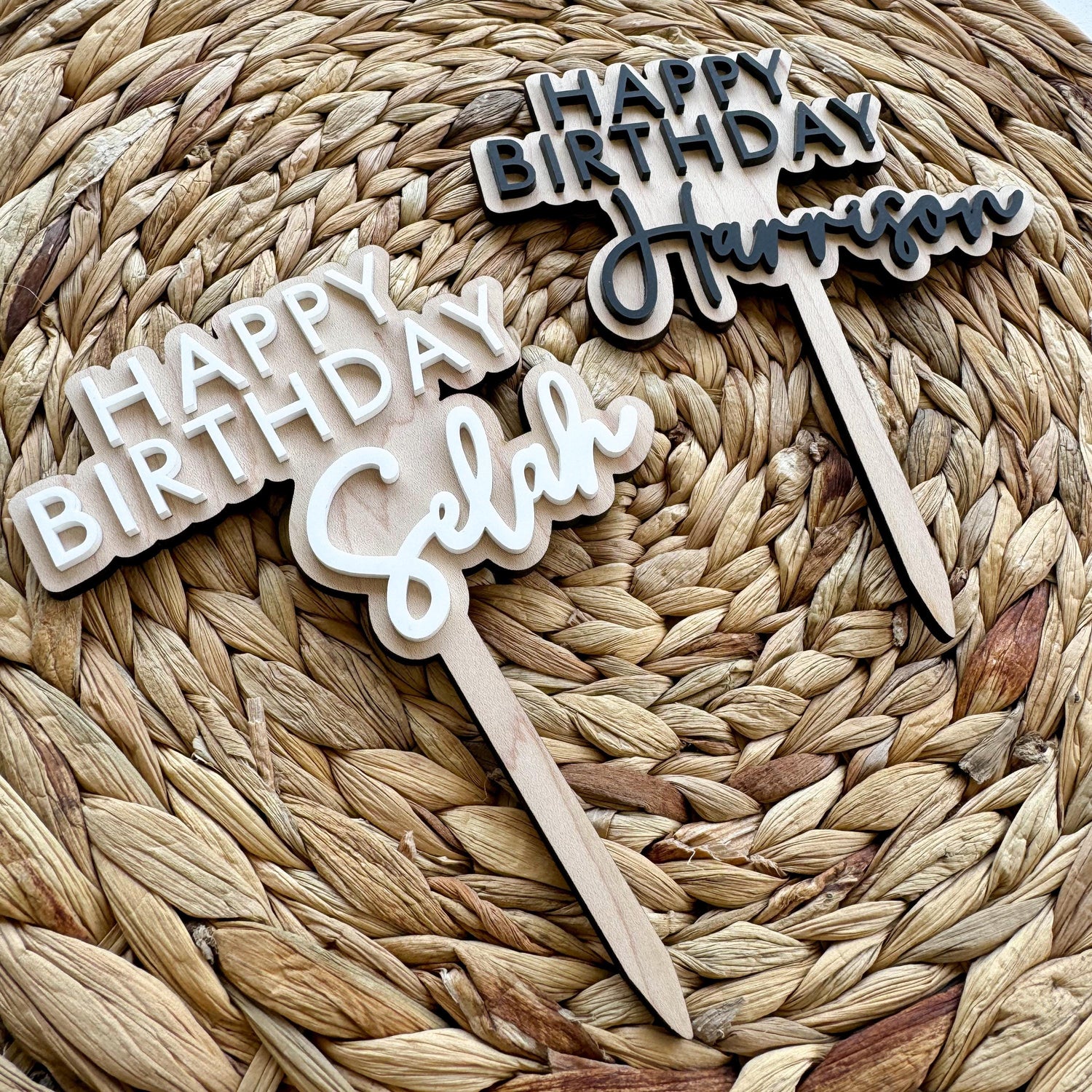 Wooden Custom Cake Topper | Birthday Party Decor | girls birthday Party | boys birthday theme | Cake Topper Birthday | Simple Party Decor |