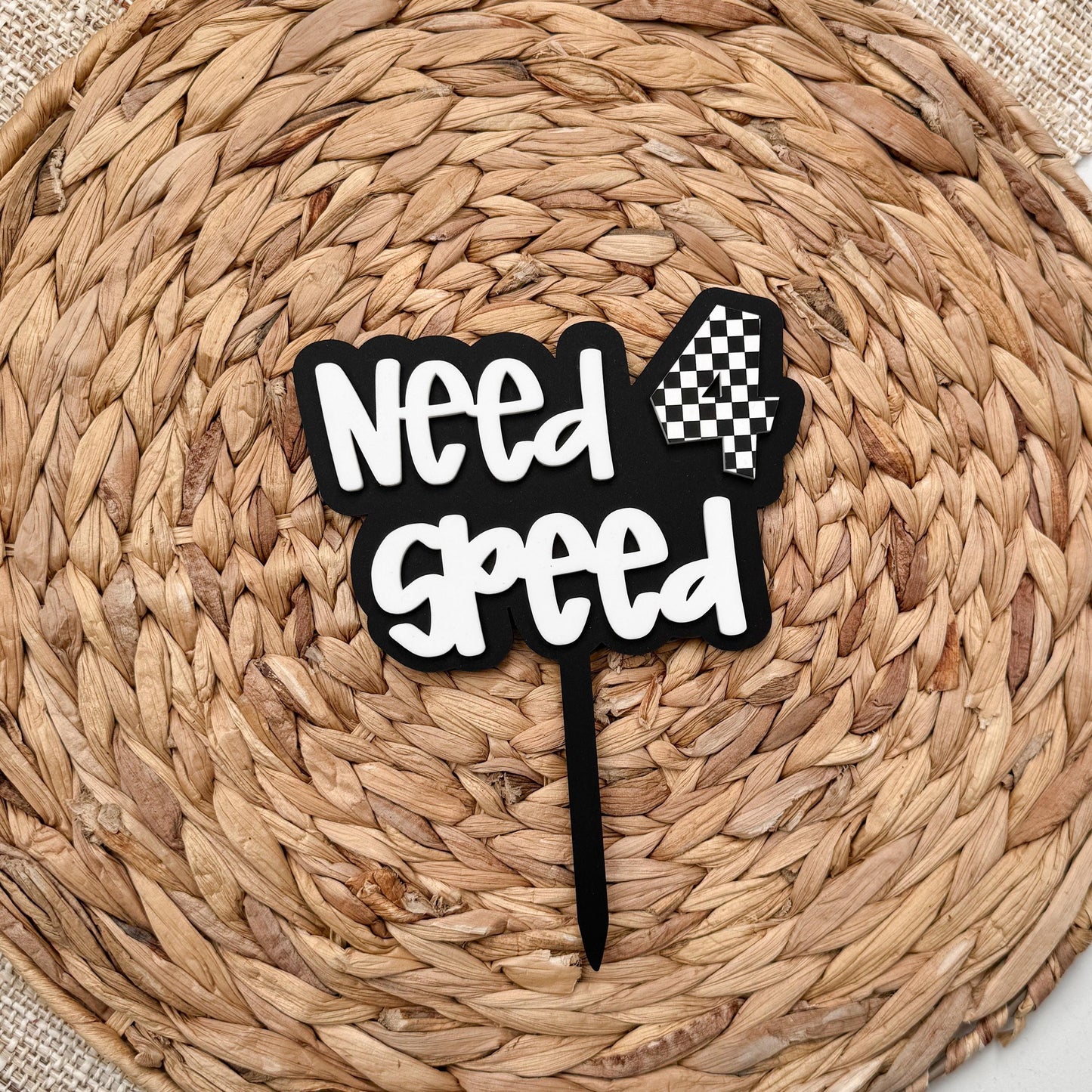 Need 4 Speed Party Cake Topper | Birthday Party Decor | racing | boys car birthday theme | Cake Topper Birthday | Dirt Bike Party Decor