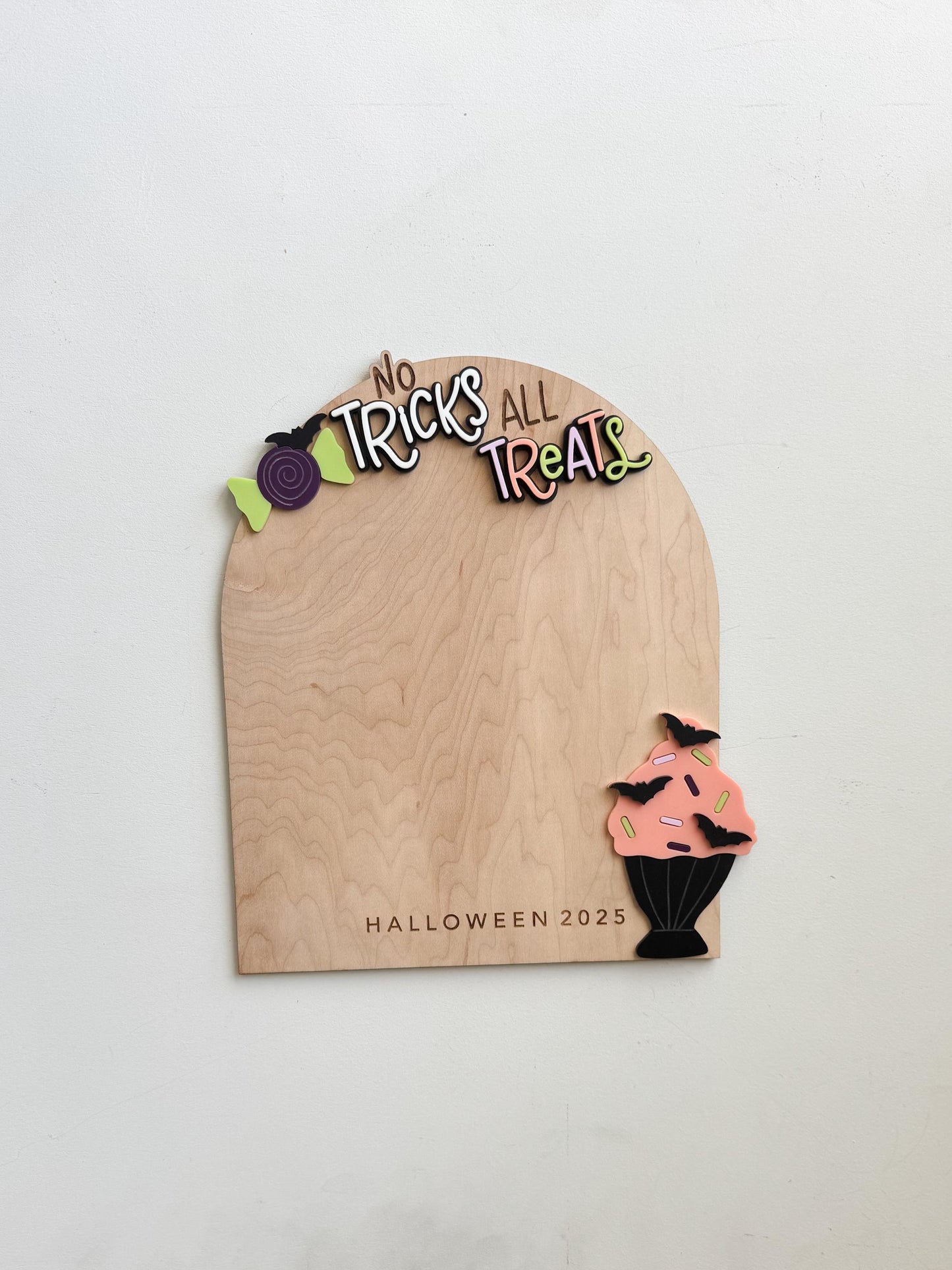 Halloween Handprint Sign | DIY Wooden Keepsake, Grandparent Gift