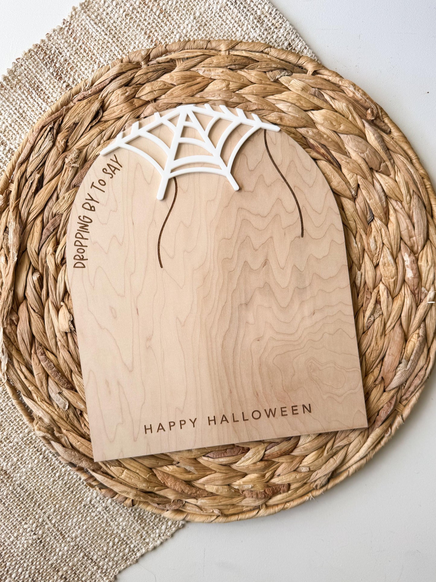 Halloween Handprint Spider Keepsake – Customizable Wooden Sign