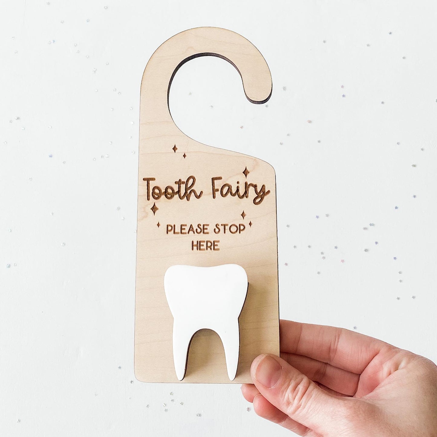 Tooth Fairy Door Hanger | Personalized Kids Bedroom Door Sign