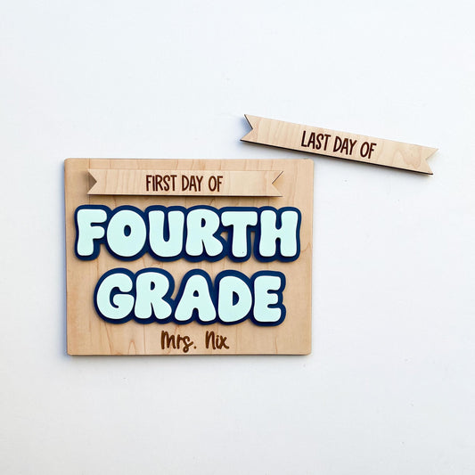 Personalized classroom back to school sign for teacher's first day board, reusable dry-erase