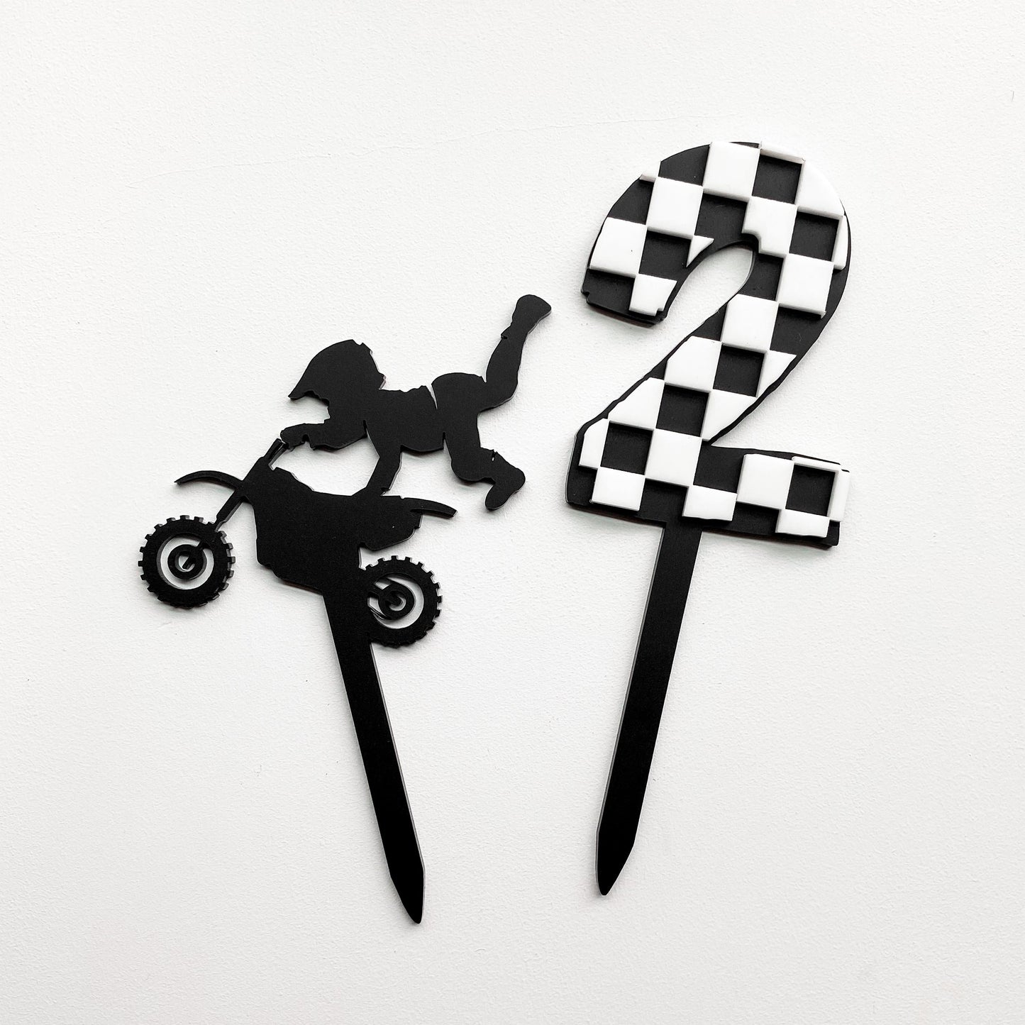 dirt bike cake topper motocross birthday party kids party decor supercross