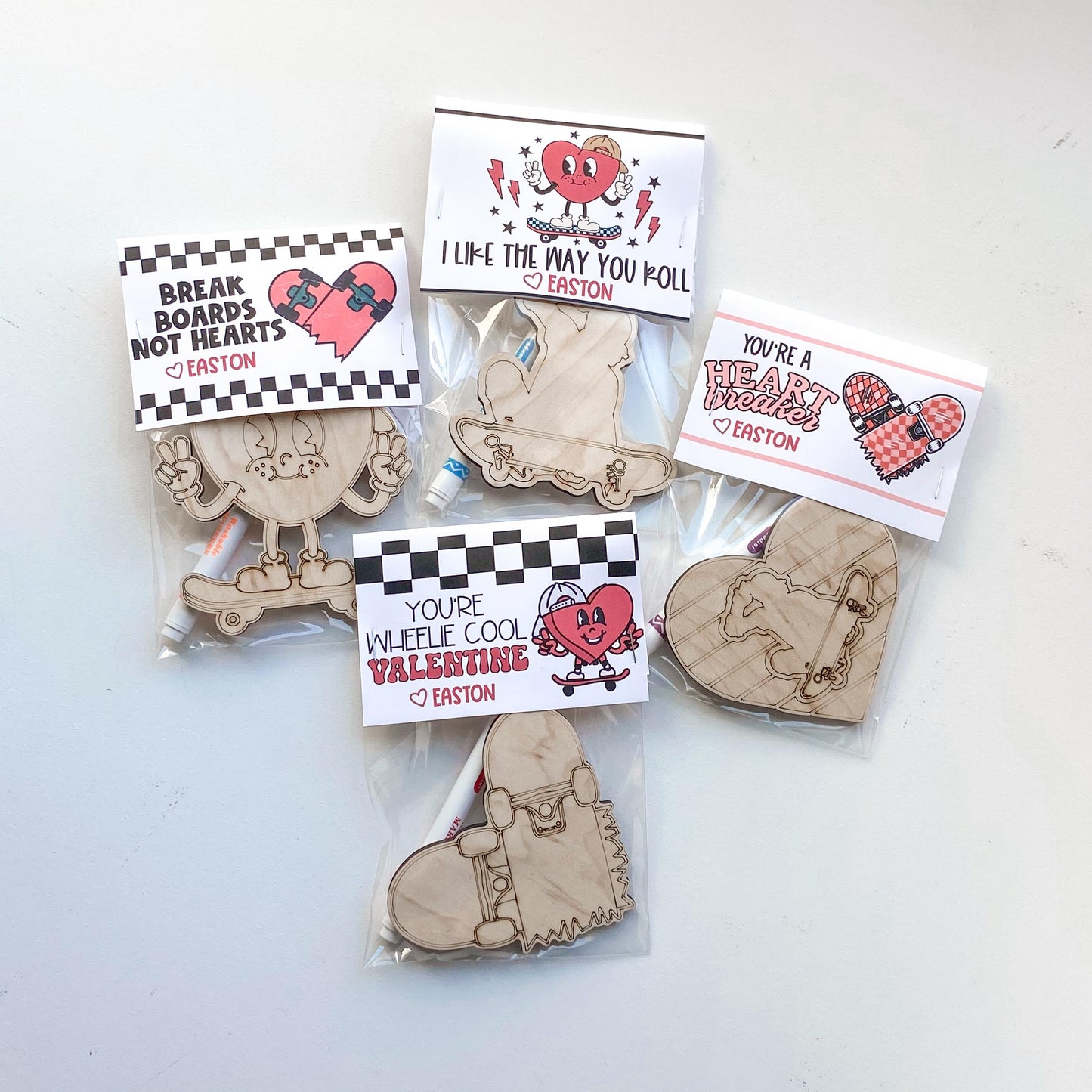 Skateboard Color Your Own Valentine's Cards | New Design | Classroom Valentines