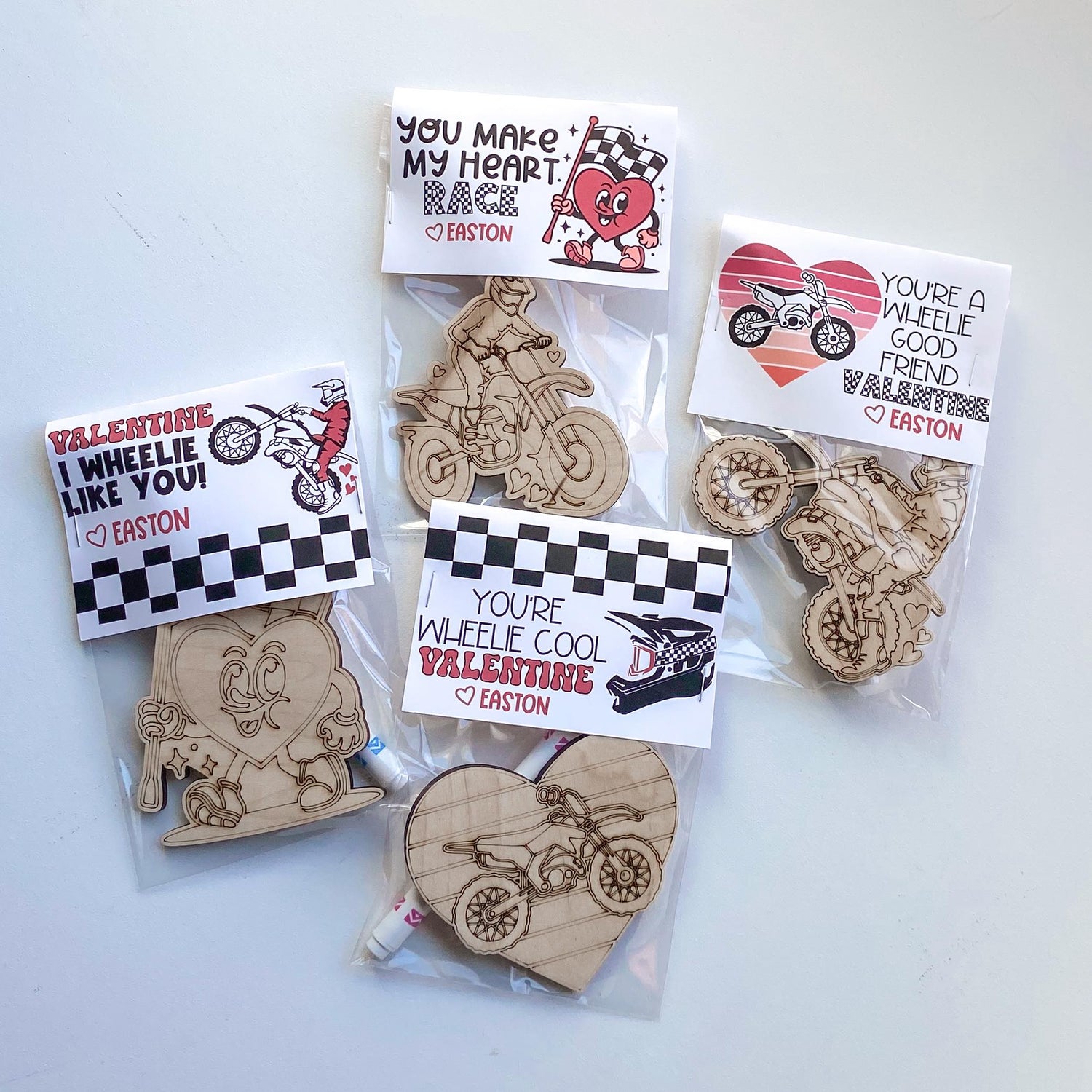 dirt bike valentines classroom gifts for kids