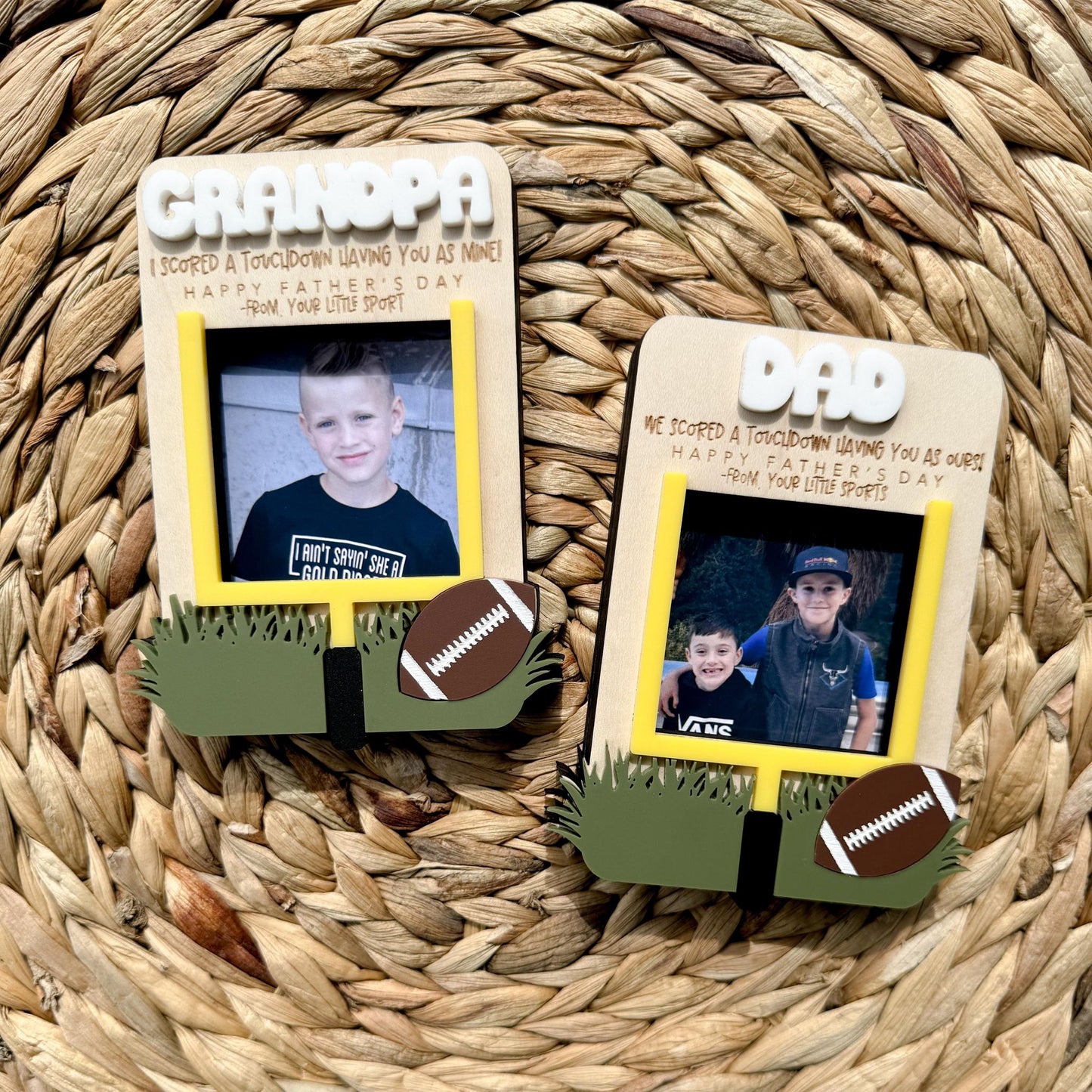 Father's Day Football Photo Magnet/Visor Clip