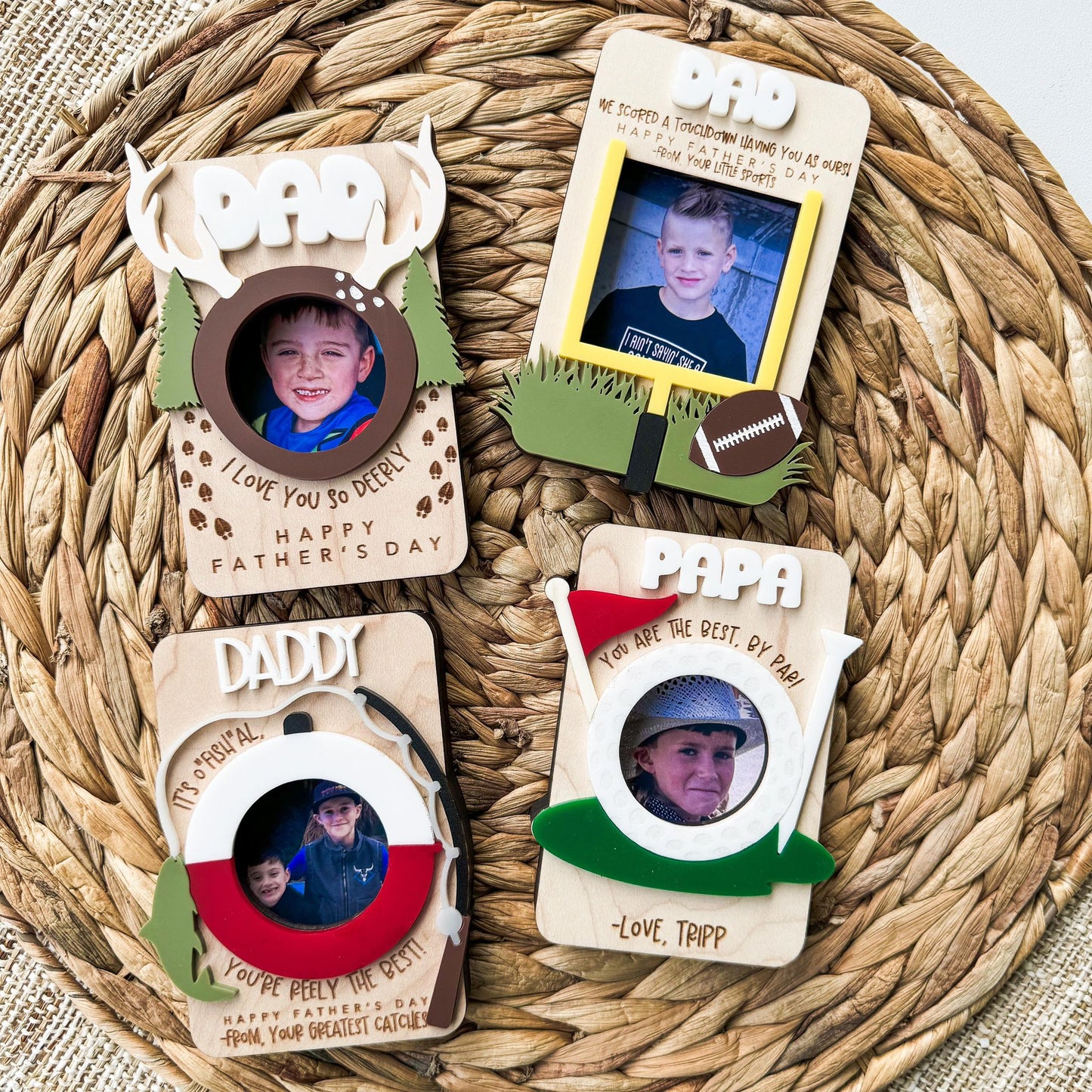 Father's Day Fishing Photo Magnet - Visor Clip