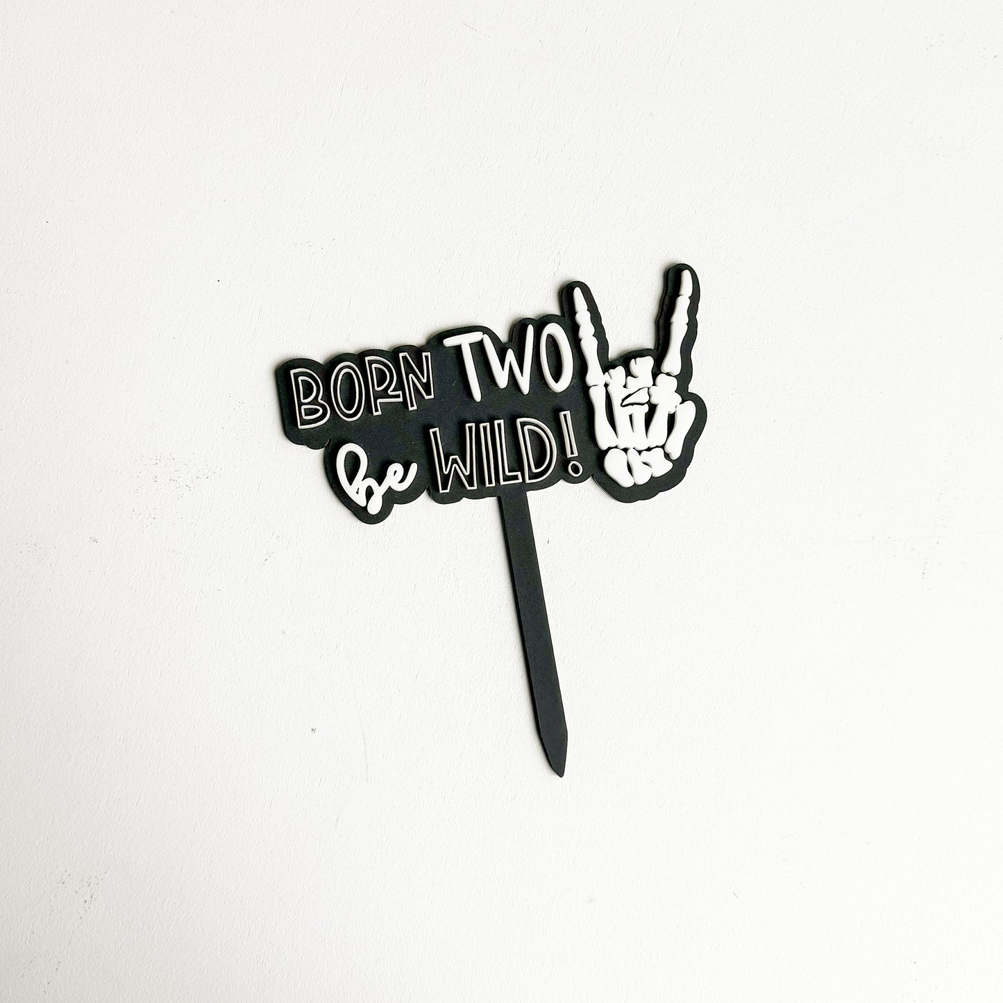 Born TWO Be Wild Cake Topper