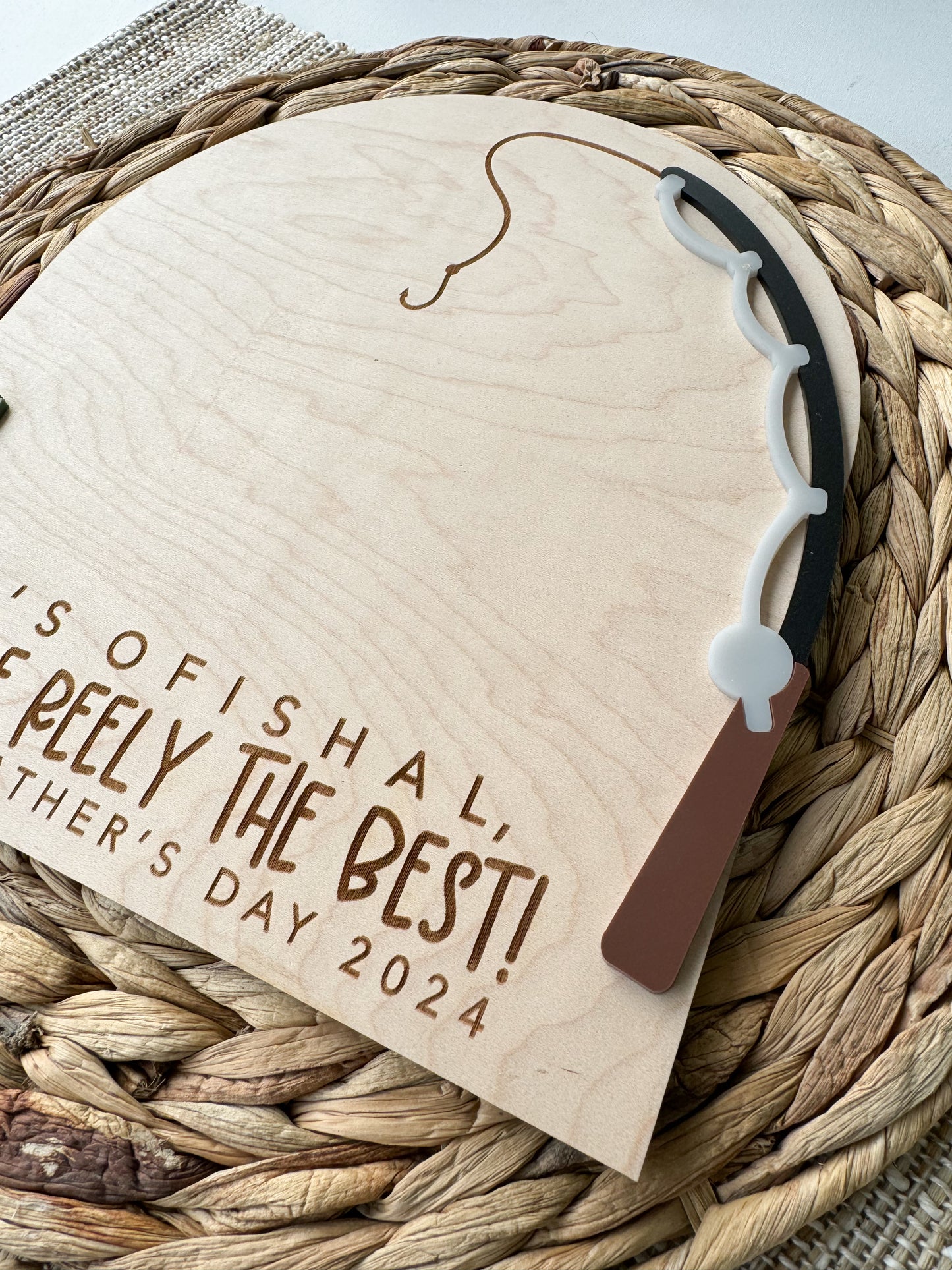Father's Day Fishing Handprint or Footprint Keepsake | O-Fish-ally the Best Dad Gift
