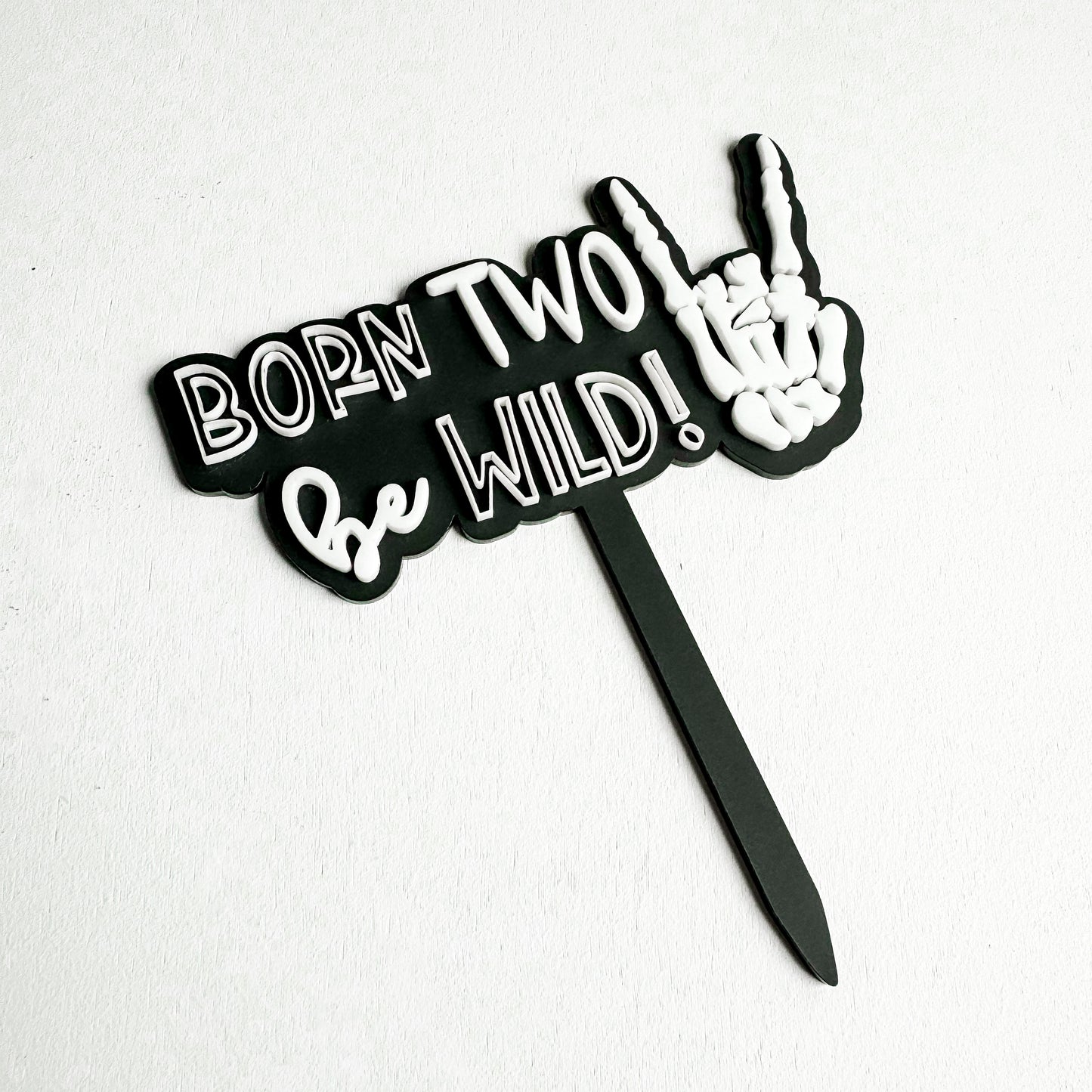 Born TWO Be Wild Cake Topper