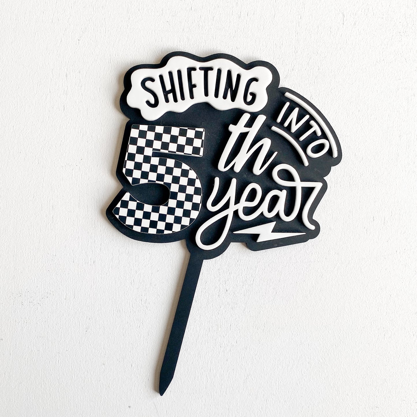 Shifting into Gear Dirt Bike Birthday Cake Toppers