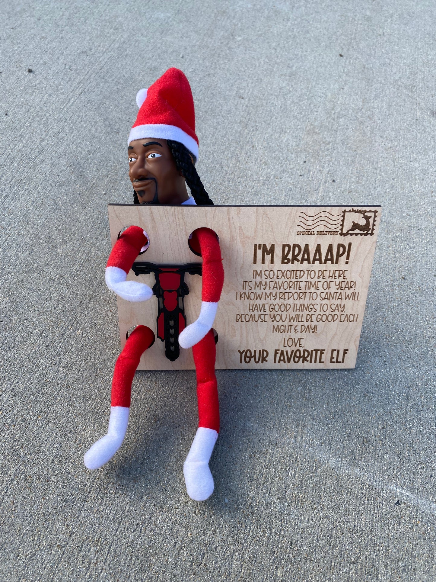 I’M Braaap Dirt Bike Elf Postcard