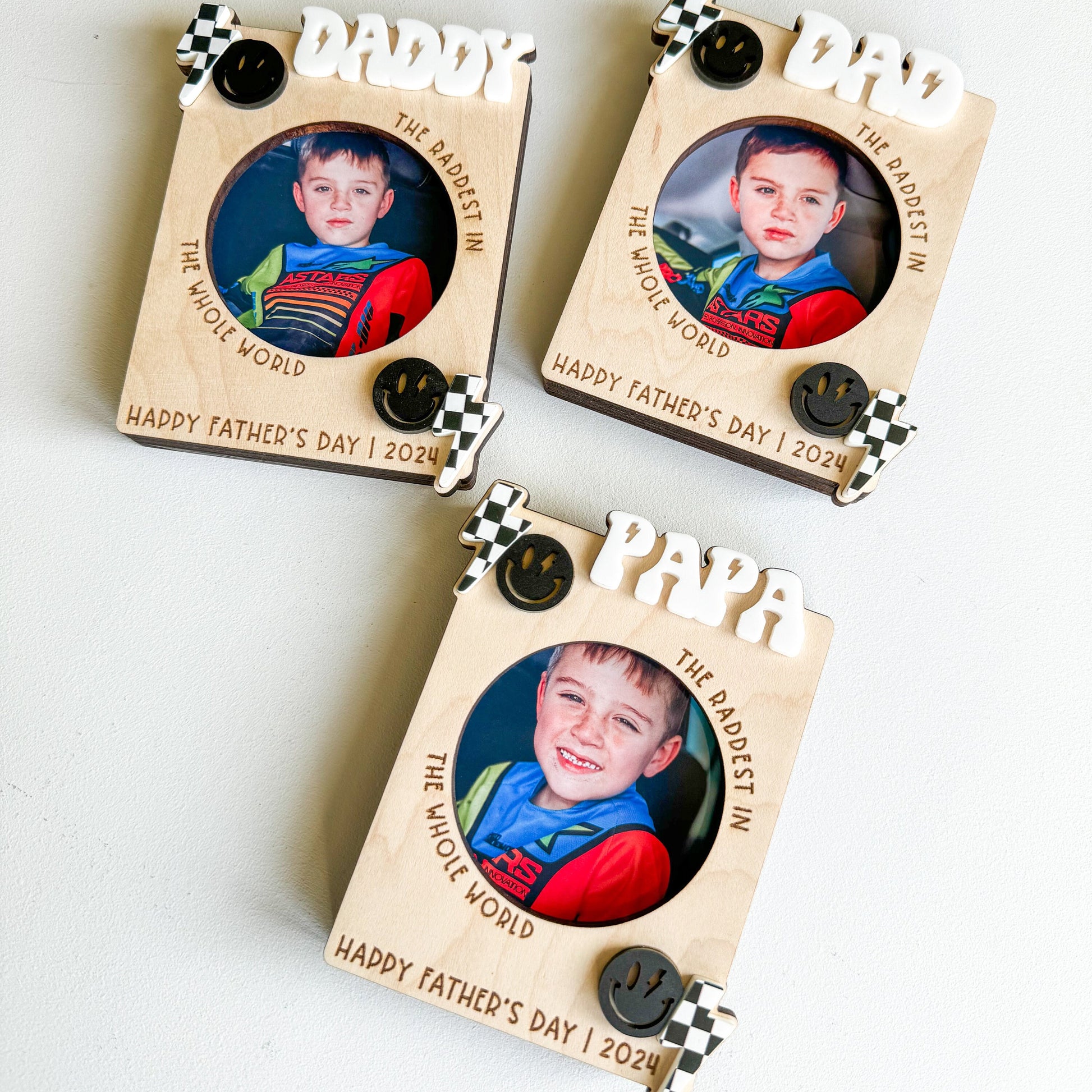 Fathers Day Gift | Father's Day Magnet For Dad | Picture Frame From Kids | Fridge Photo Magnet | Gift for Grandpa | Dirt Bike | Cool | Moto