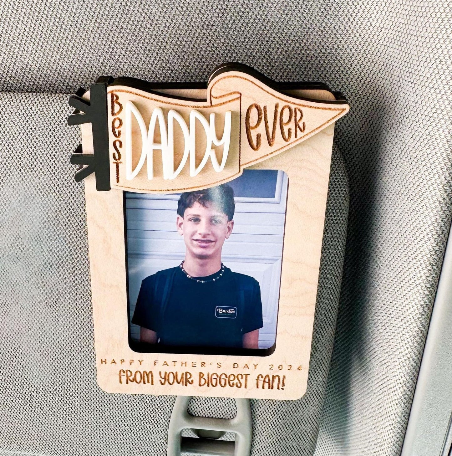 Fathers Day Gift | Visor Clip | Photo Fridge Magnet | Best Papa Ever | Gift For Dad | Personalized | Picture Frame | Custom gift for grandpa