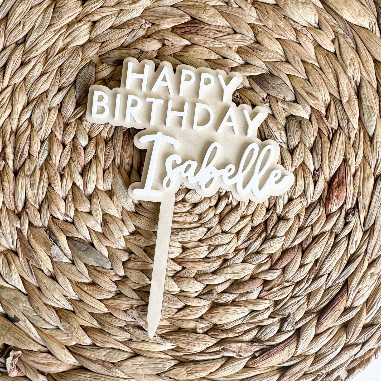 Personalized Half Birthday Cake Topper | Custom Name 6 Month Smash Cake Decor