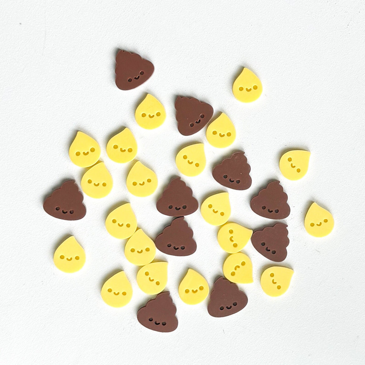 Acrylic potty training reward tokens for a star jar, about 1 inch each