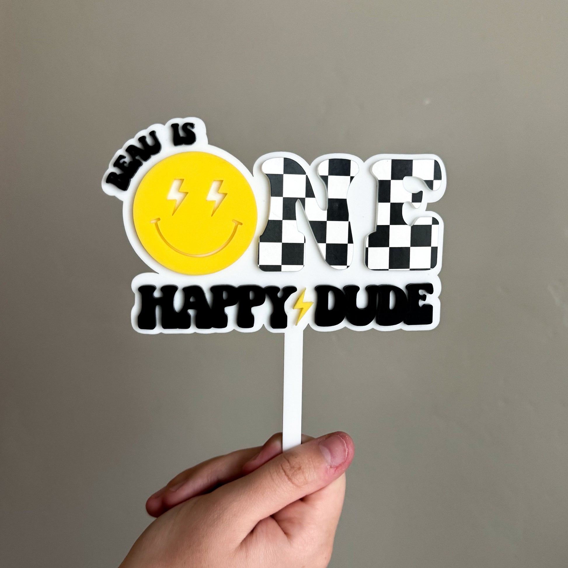 One Rad Dude Cake Topper | First Birthday Party Decoration | Happy 1st decor