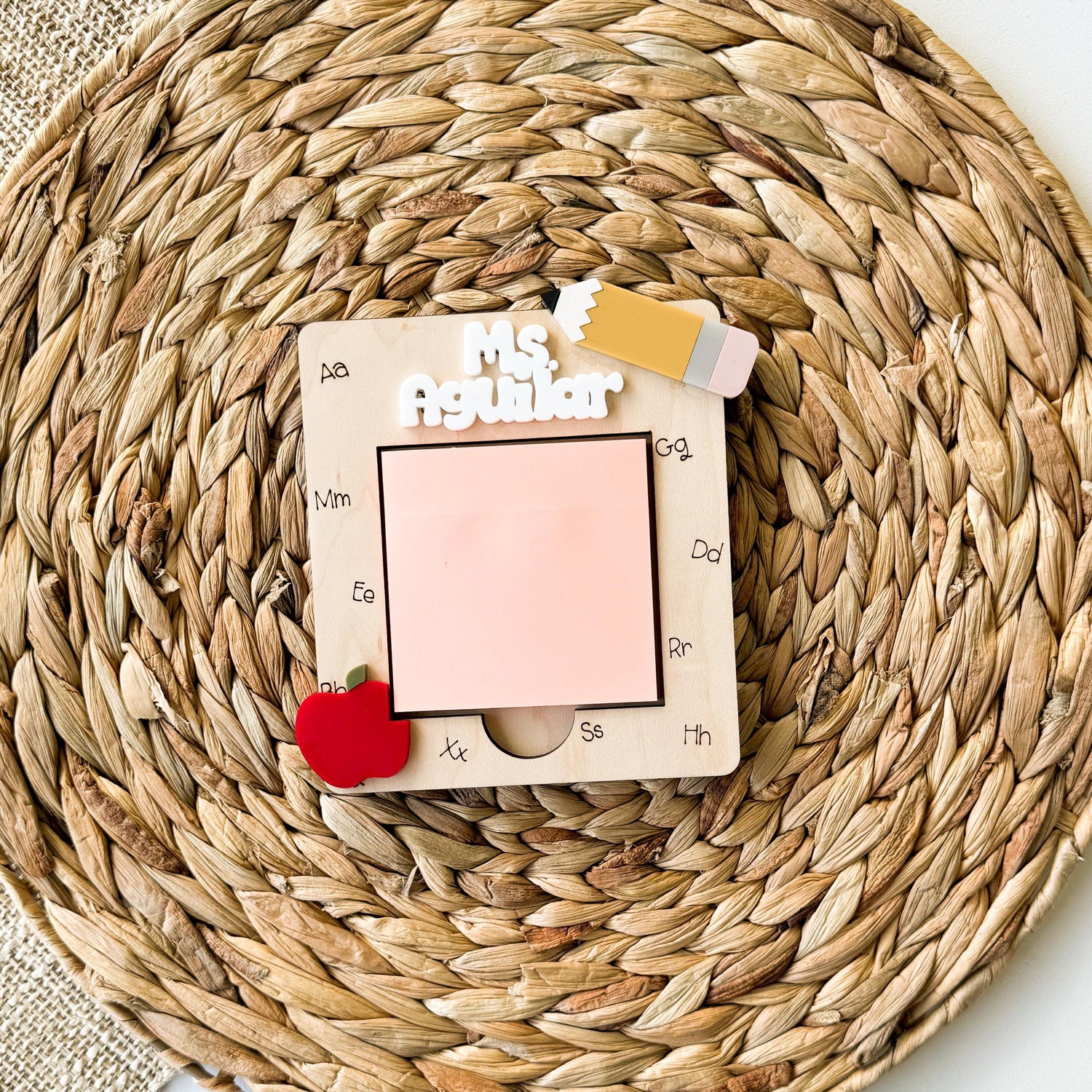 Teacher Gift | Note Pad Holder | Custom Notepad Gift | Christmas Gift from Student | Teacher Appreciation Week | Sticky Note | Personalized