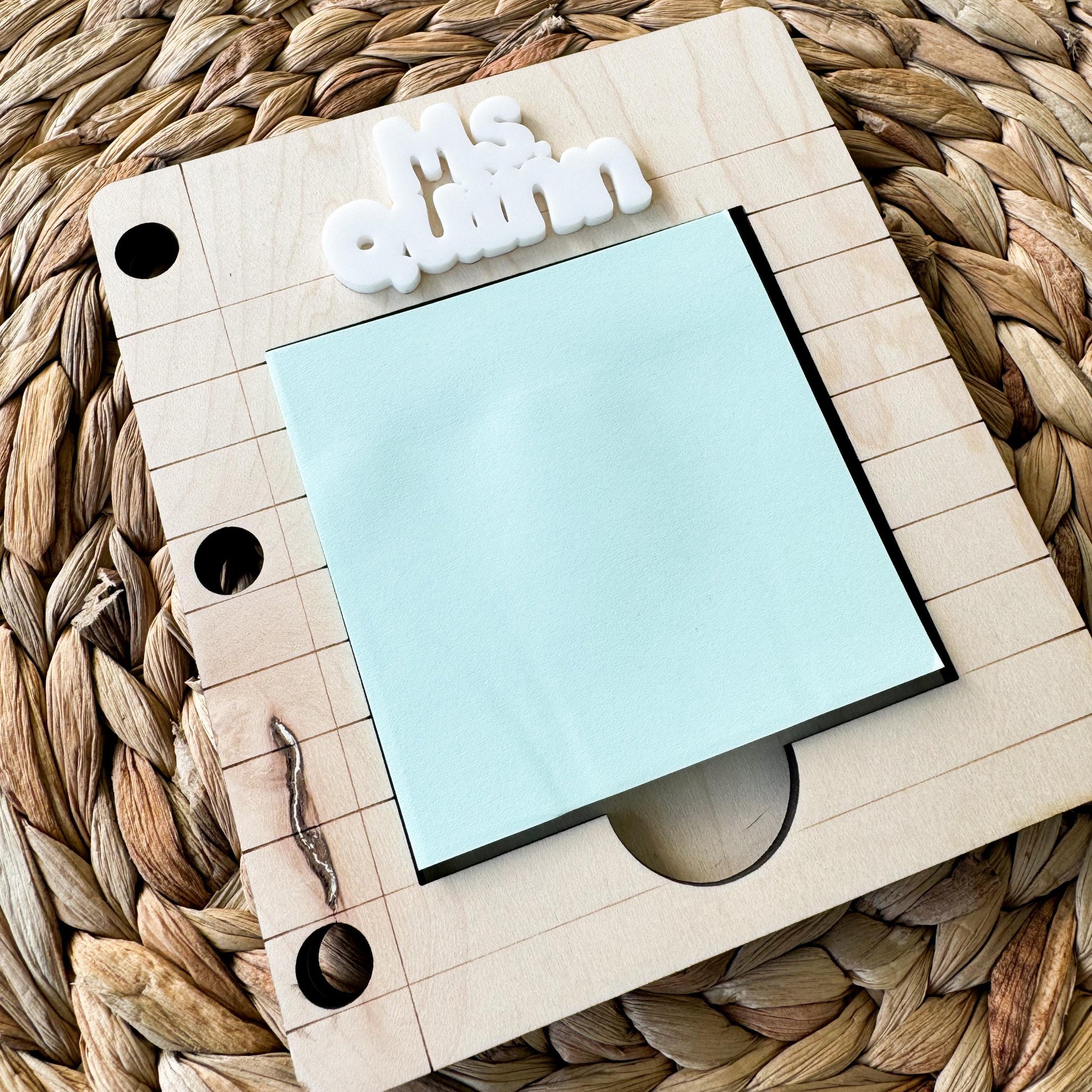 Teacher Gift | Note Pad Holder | Teacher Appreciation Week | Custom Notepad Gift | Gift from Student | Sticky Note | Personalized
