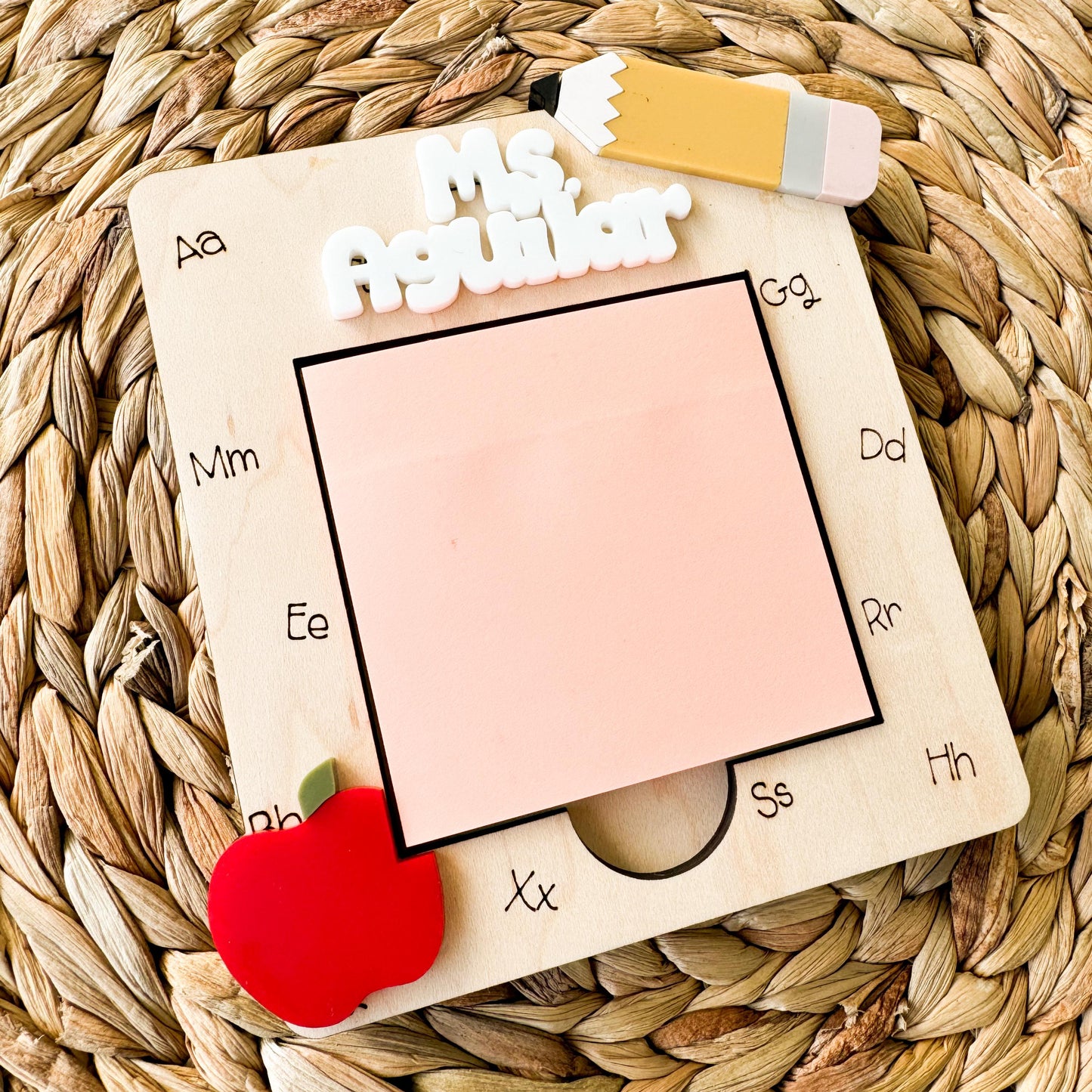 Teacher Gift | Note Pad Holder | Teacher Appreciation Week | Custom Notepad Gift | Gift from Student | Sticky Note | Personalized