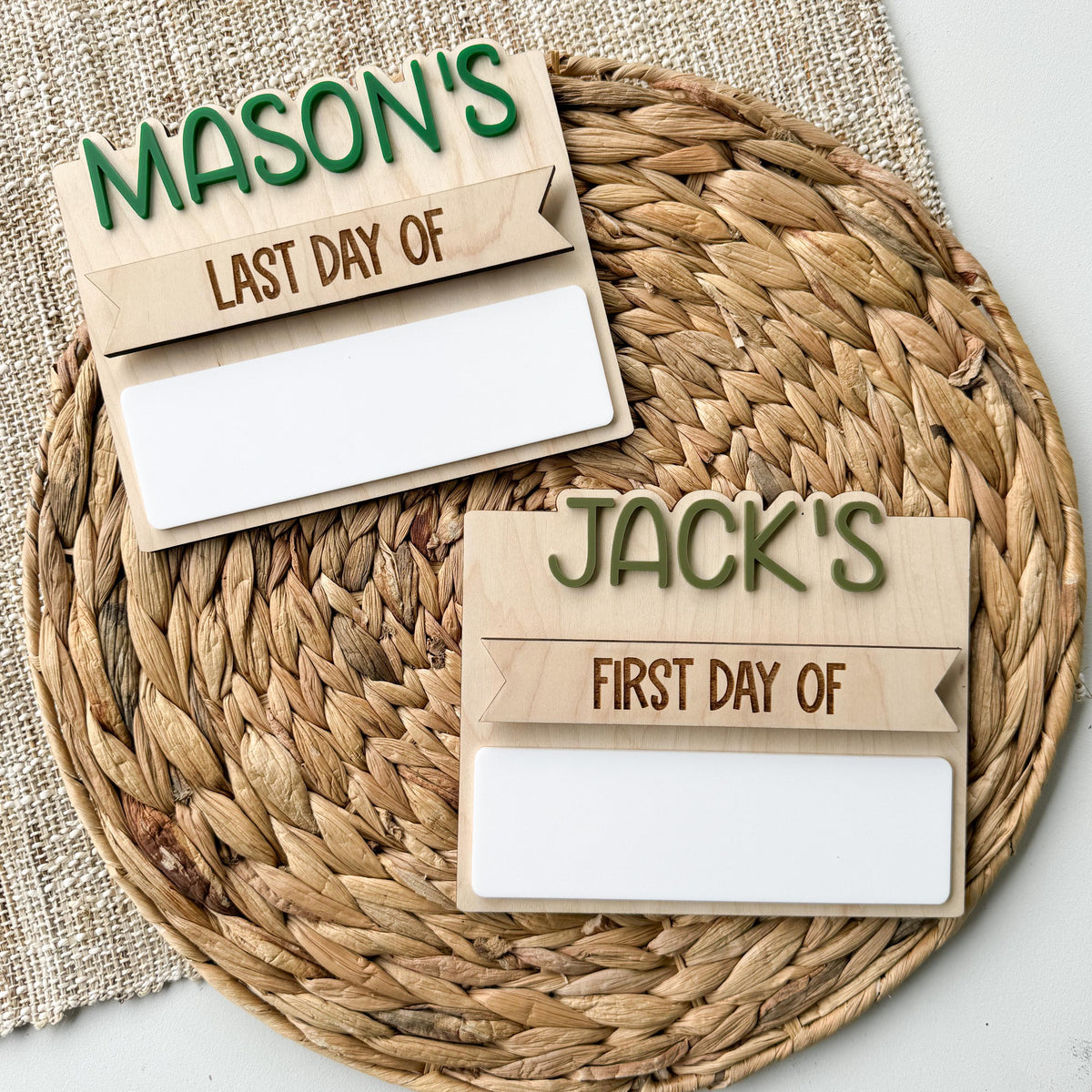 personalized back to school dry erase board, interchangeable sign, custom name, wood and acrylic