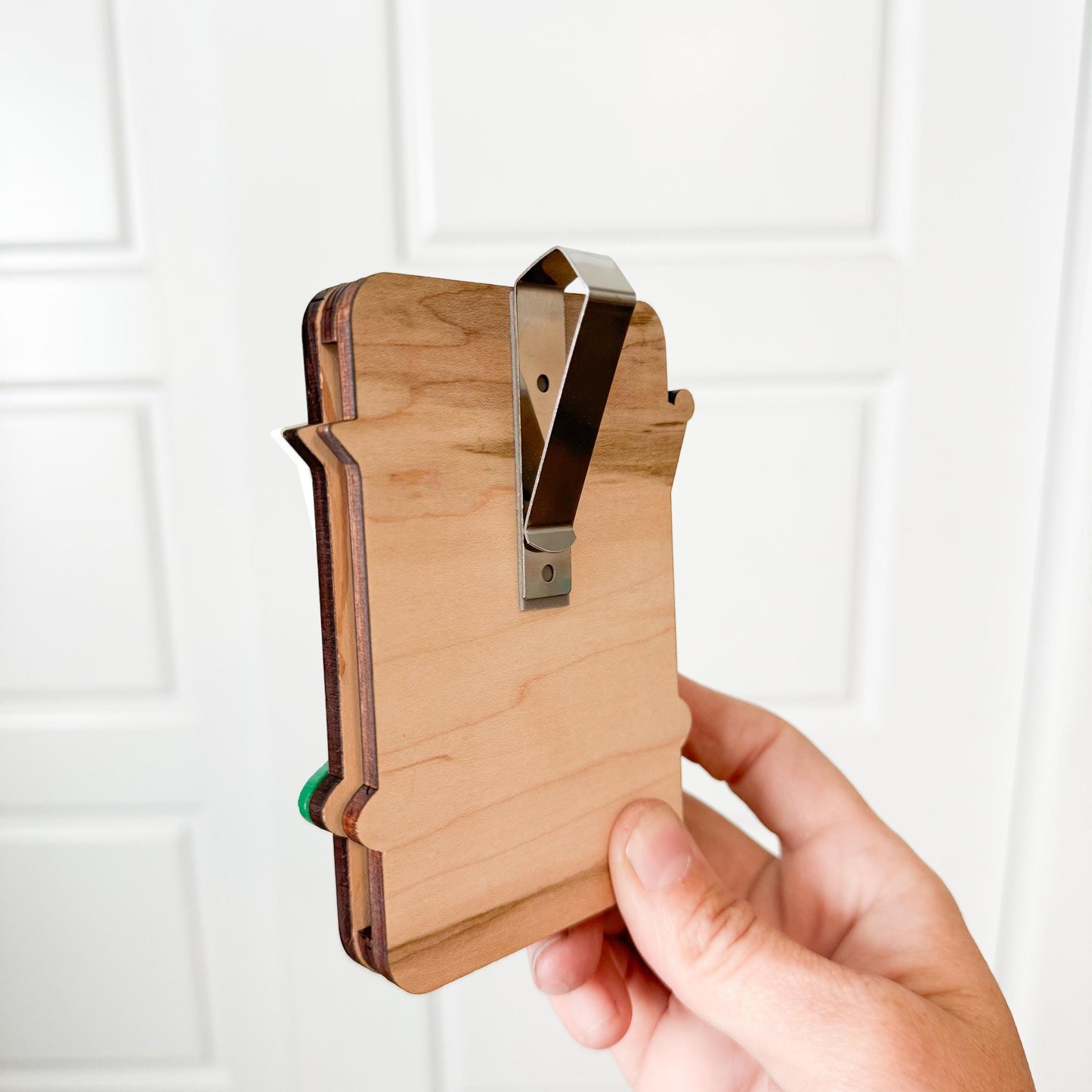 Personalized Disc Golf Photo Frame | Maple Wood Magnet or Clip