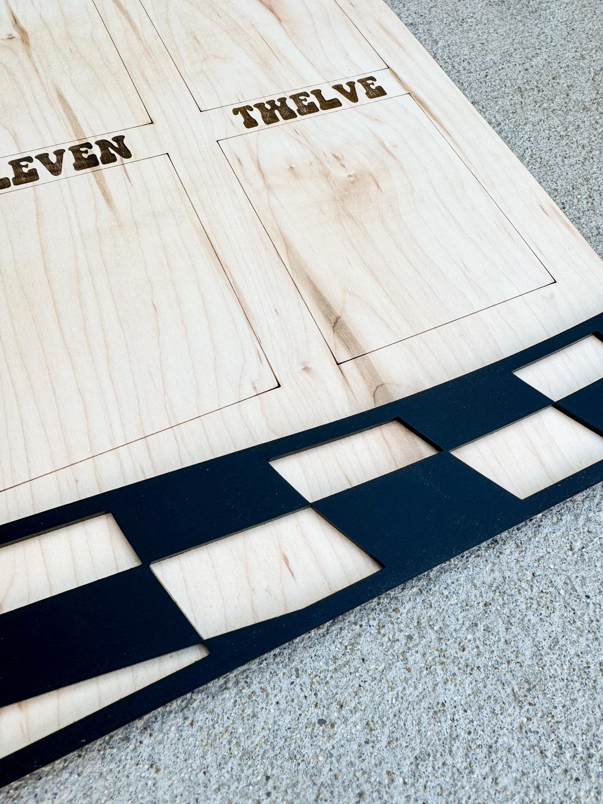 Checkerboard One Happy Babe first year photo display for first birthday party decor