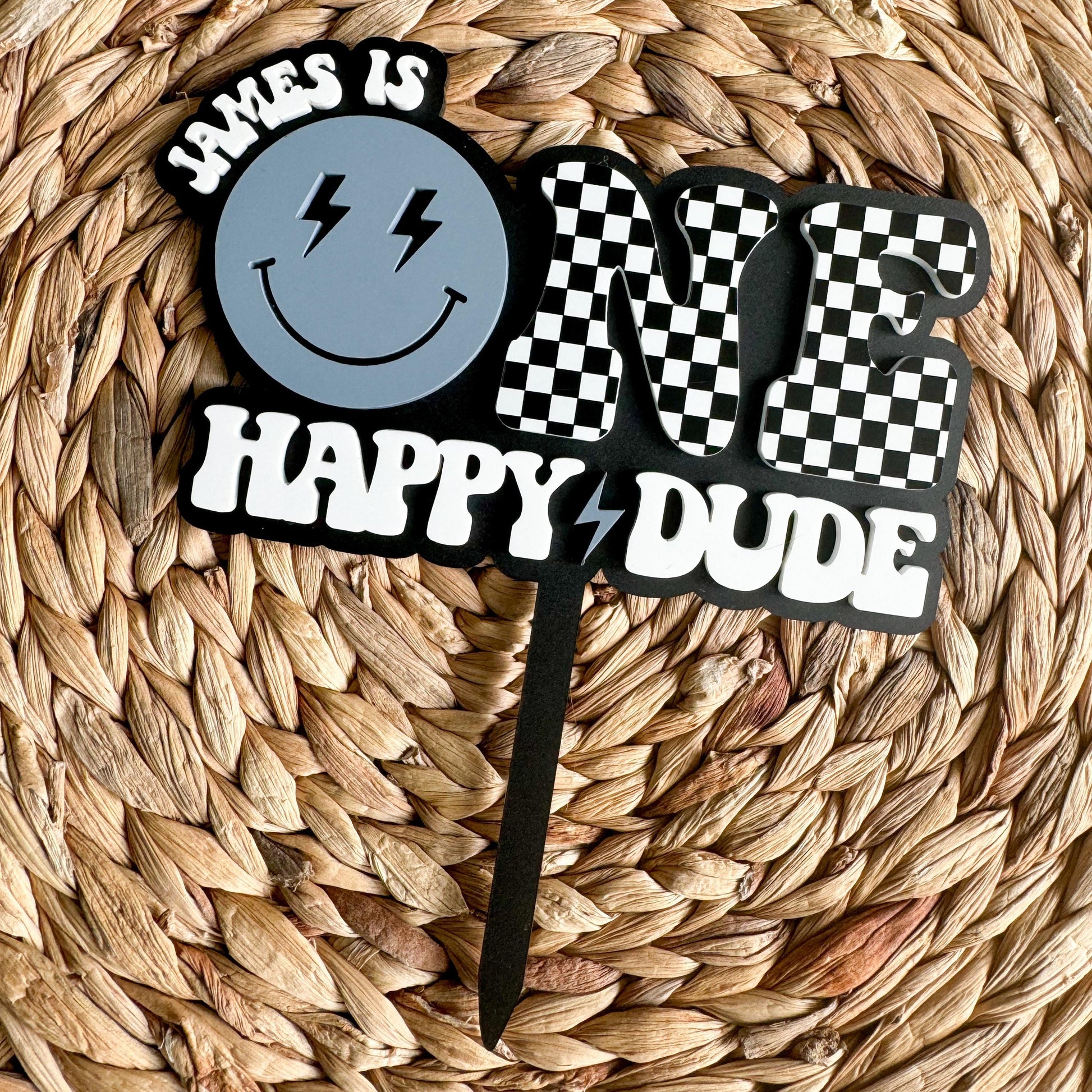One Rad Dude Cake Topper | First Birthday Party Decoration | Happy 1st decor