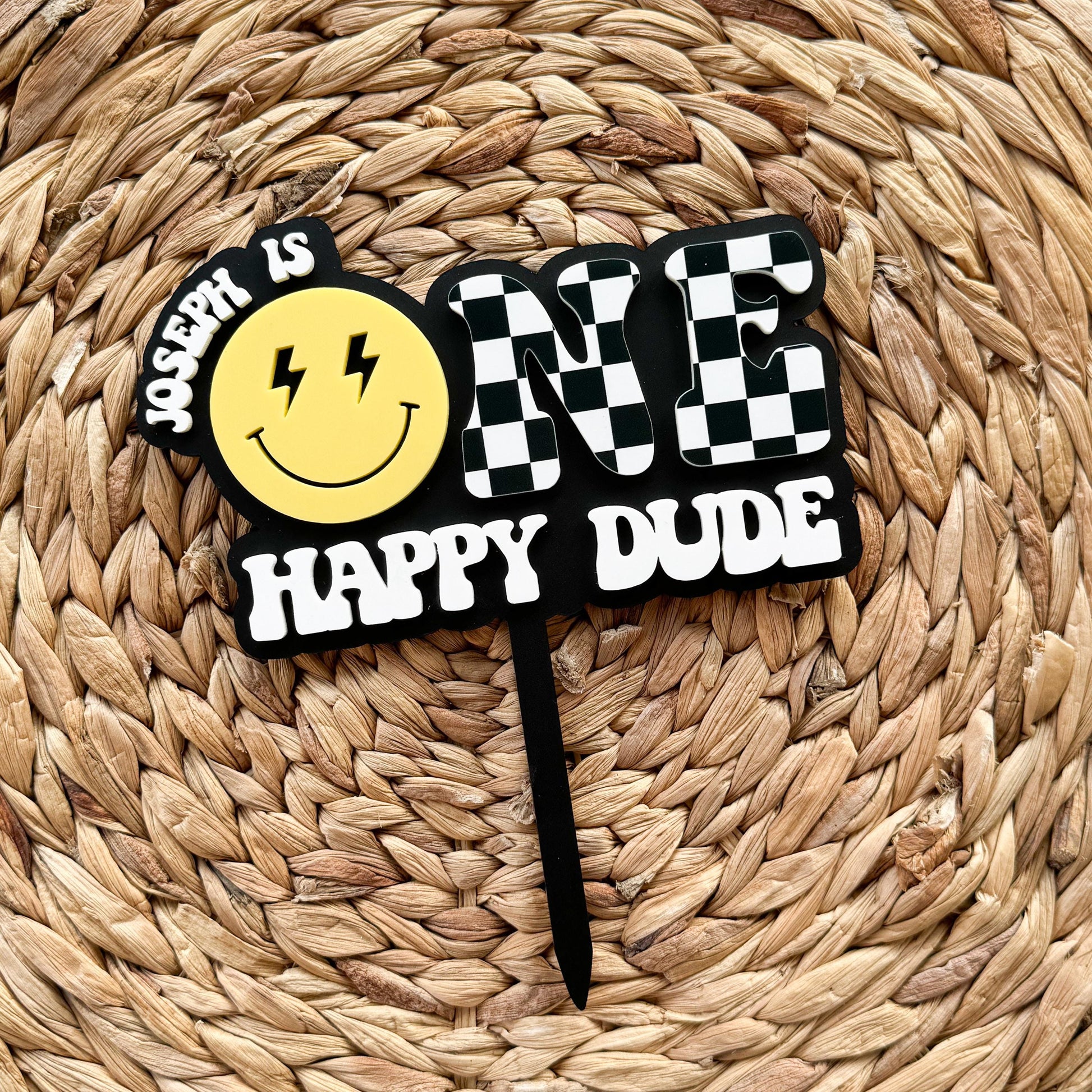 One Rad Dude Cake Topper | First Birthday Party Decoration | Happy 1st decor