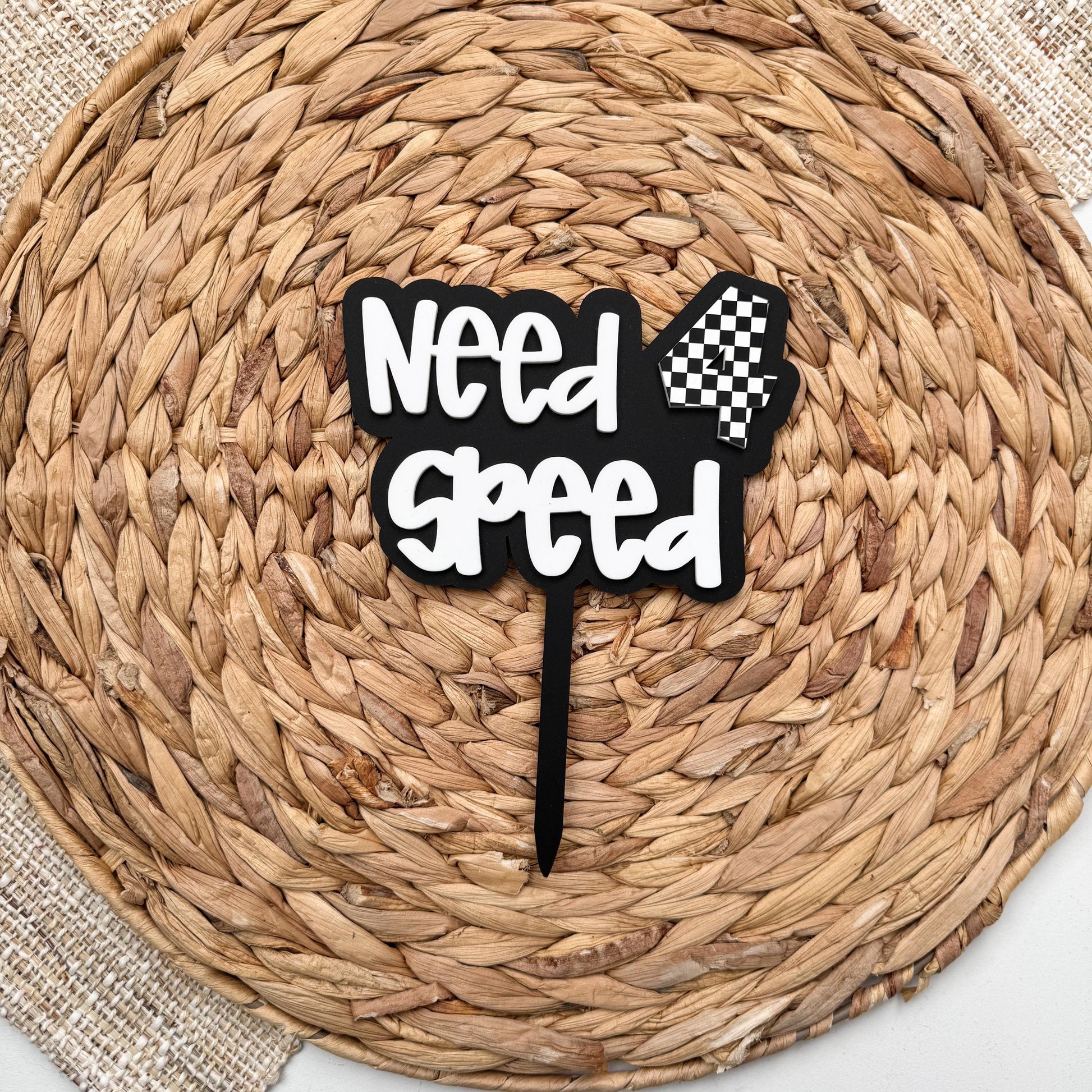 Need 4 Speed Cake Topper | Racing Birthday Party Decor