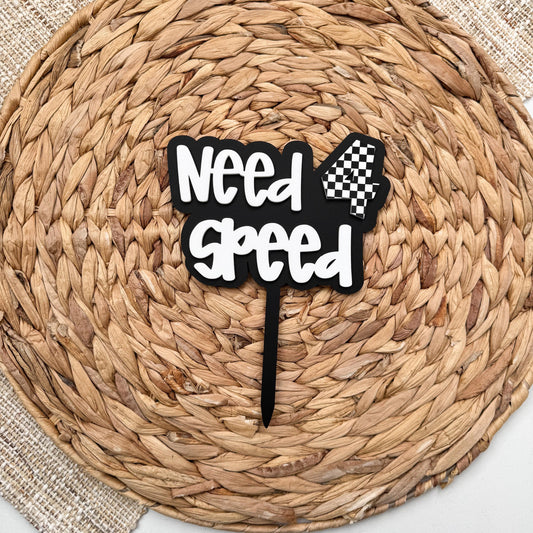 Need 4 Speed Cake Topper | Racing Birthday Party Decor