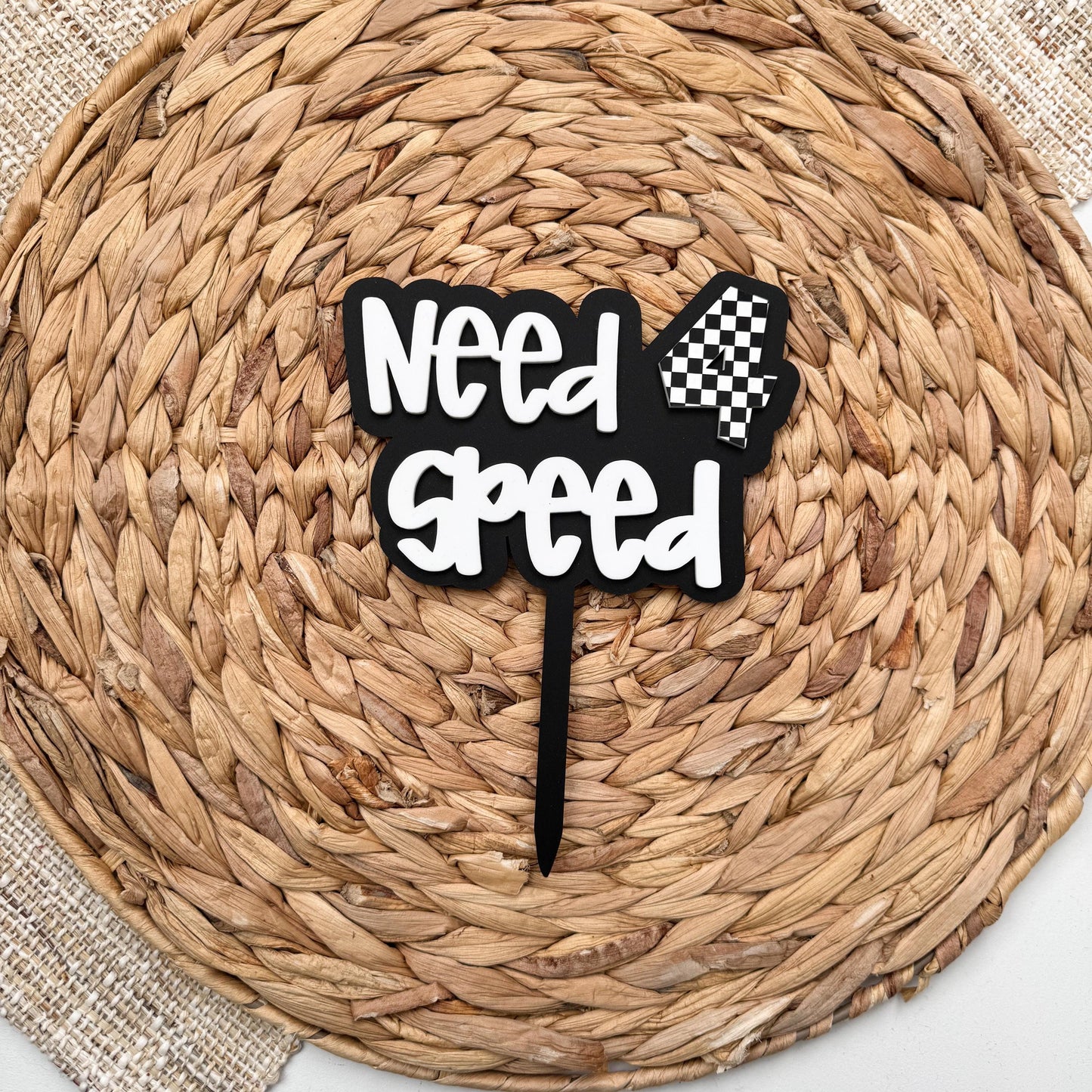 Need 4 Speed Party Cake Topper | Birthday Party Decor | racing | boys car birthday theme | Cake Topper Birthday | Dirt Bike Party Decor