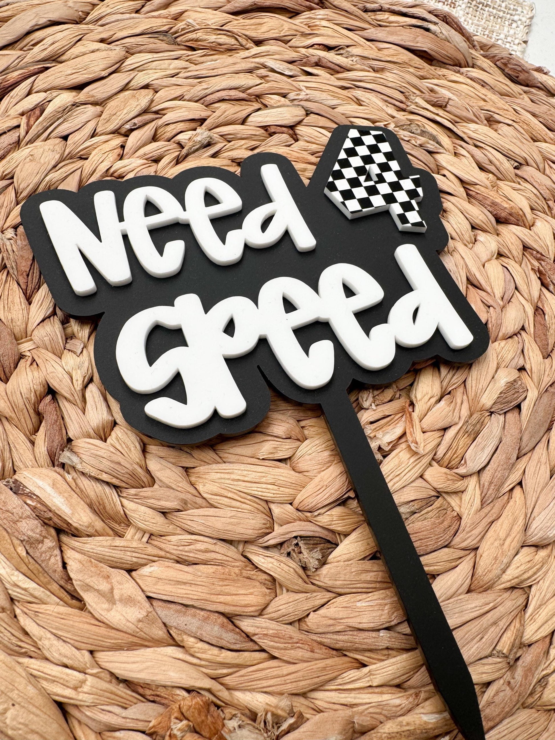 Need 4 Speed Cake Topper | Racing Birthday Party Decor