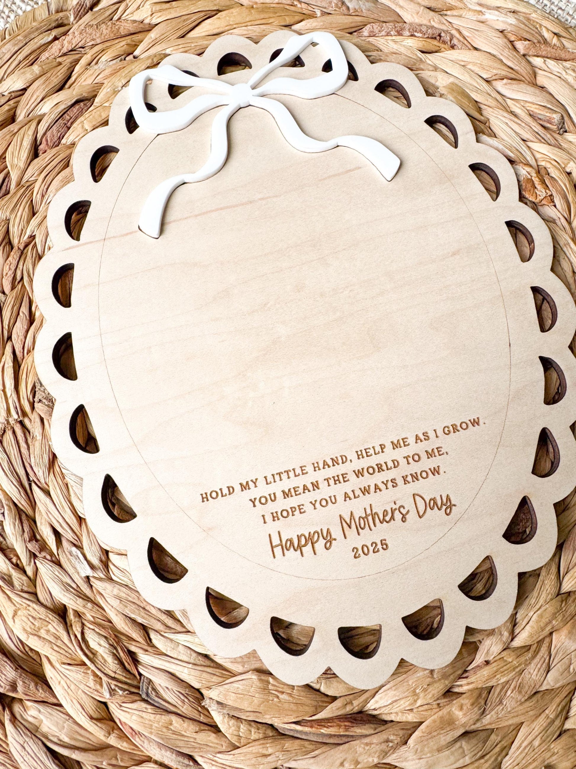 Personalized Grandma Handprint Plaque | Mother’s Day Keepsake Birthday Gift from Kids