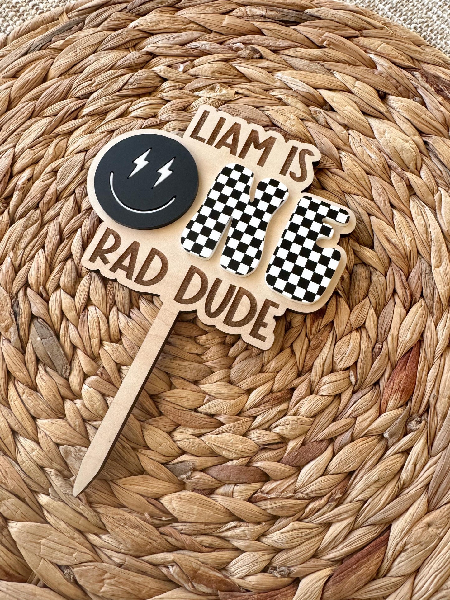 Skateboard Birthday Cake Topper, Rollin Into One 1st Party Decor, Custom Age Skate Theme