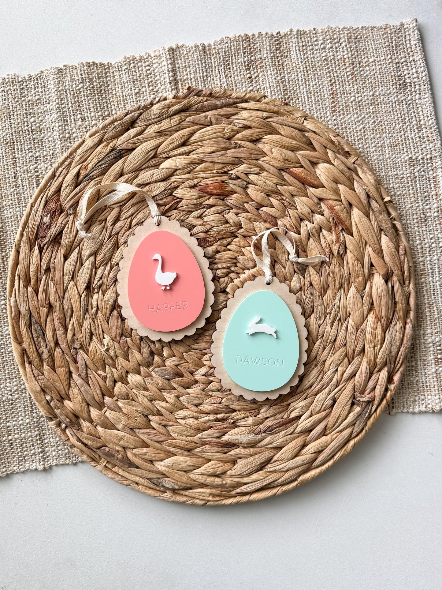 Personalized Easter Egg Basket Name Tag | Custom Easter basket tags | Gift for kids | Name Tag for gifts | Custom Gift Tag | Bunny Goose