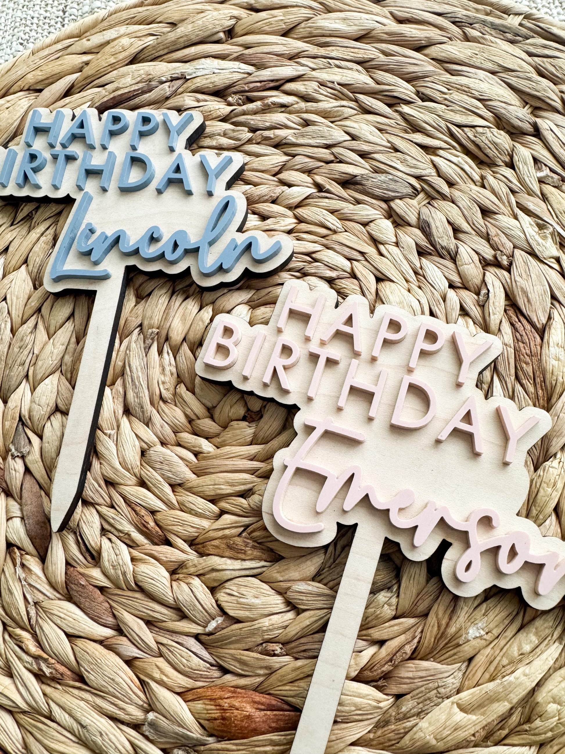 Personalized Half Birthday Cake Topper | Custom Name 6 Month Smash Cake Decor