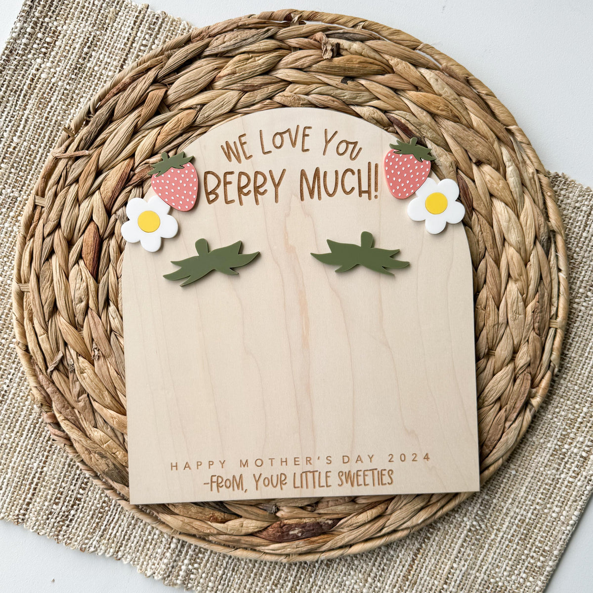 Berry best sign with a space for a child's painted handprint