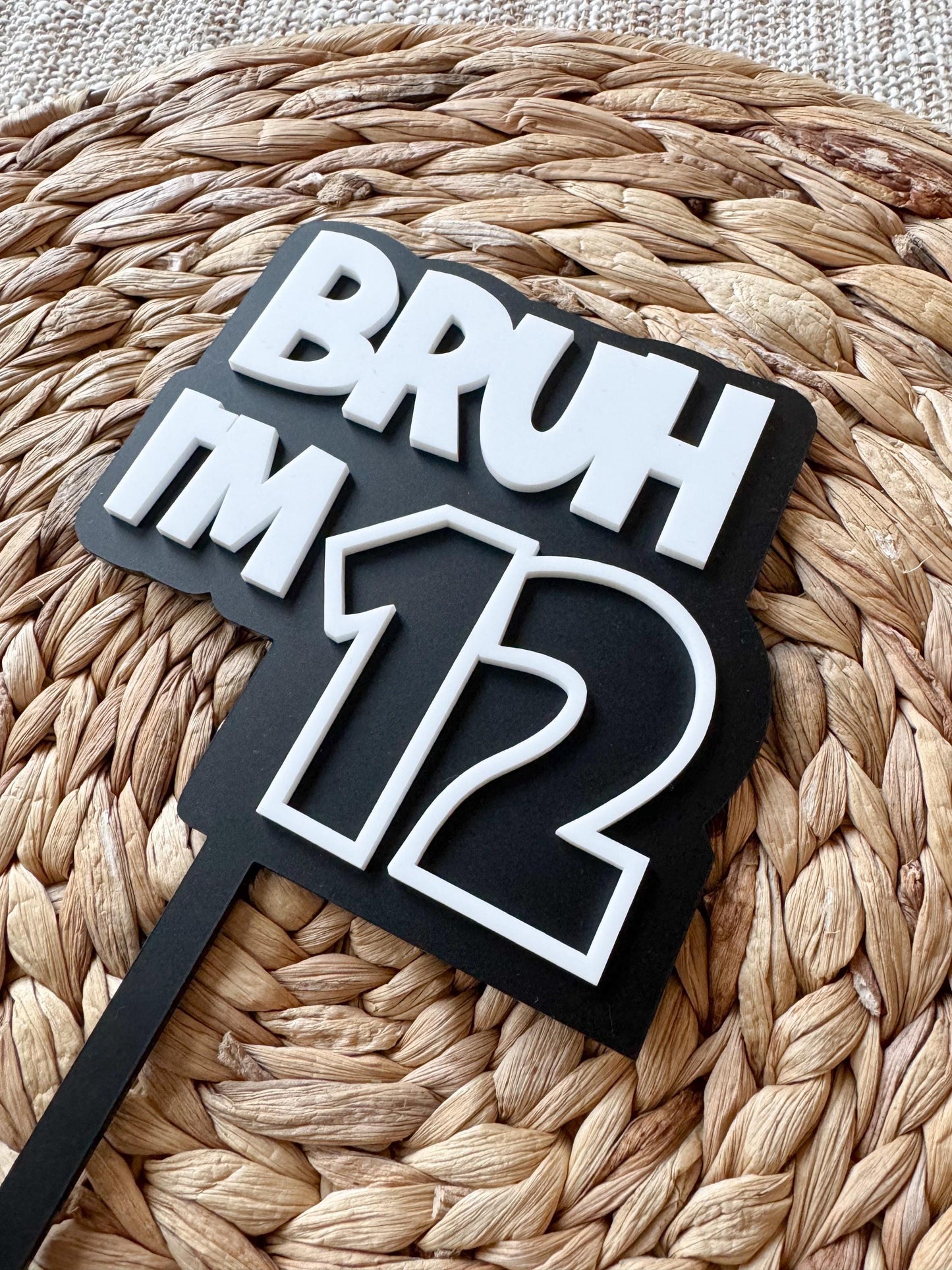 Birthday Party Cake Topper | Custom Party Decor | Bruh It’s My | boys birthday theme | Cake Topper Birthday | Personalized Teen Party Decor