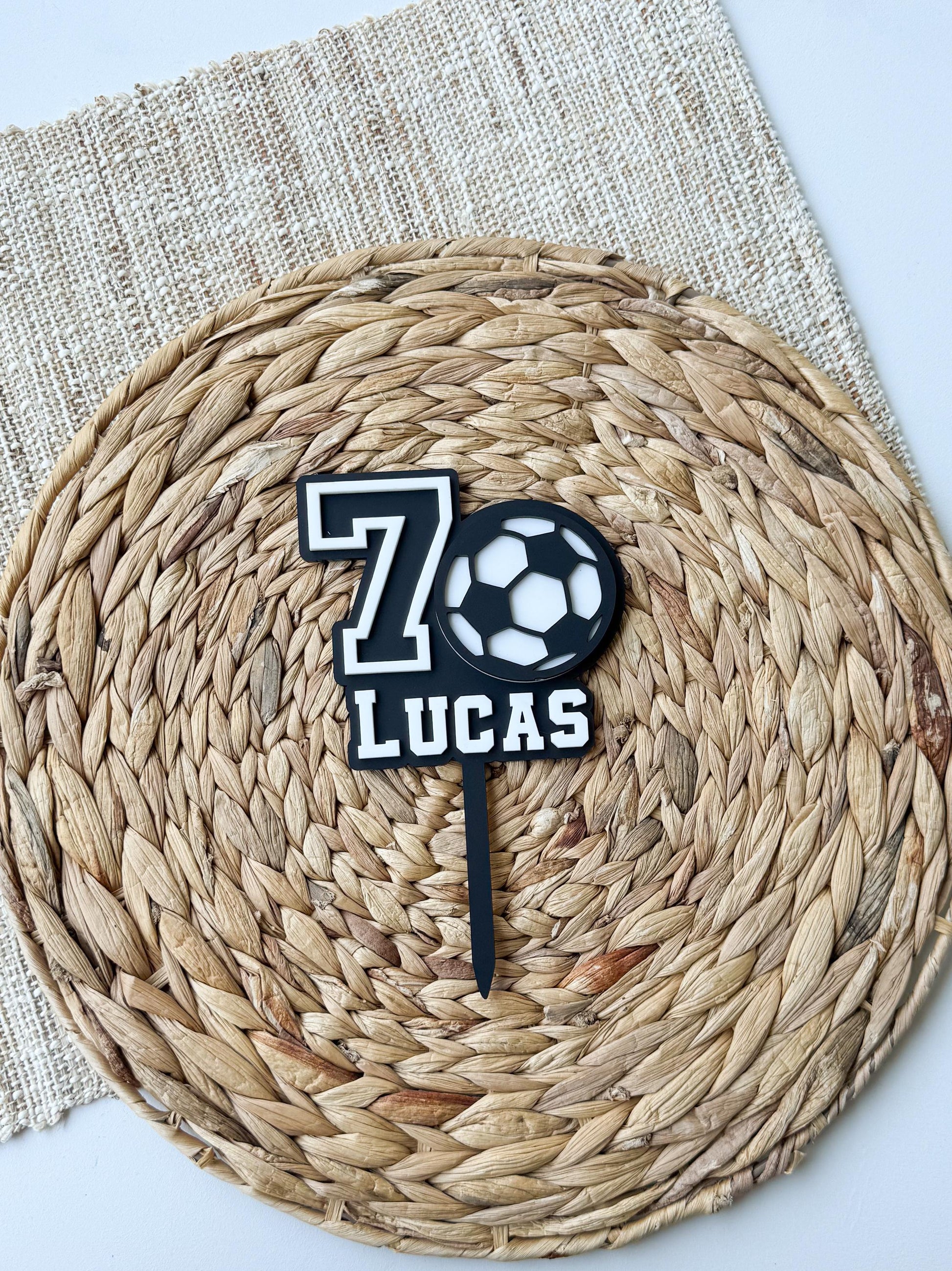 Custom Soccer Cake Topper | Birthday Party Decor | Kicking It Goal | boys birthday theme | Girl Cake Topper Birthday | Sports Party Decor