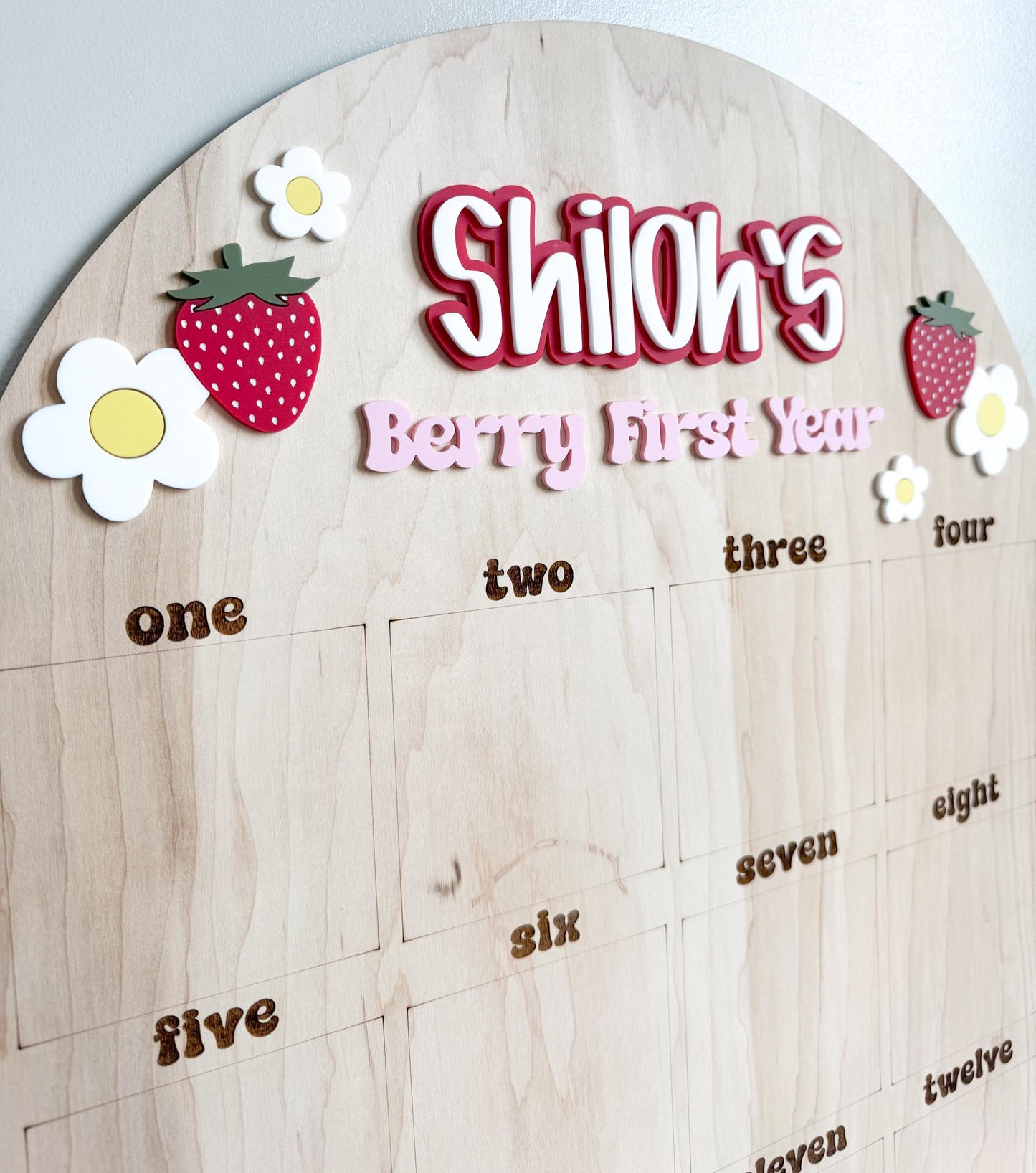 Beary First Year Photo Board |1st Birthday Milestones Display Party Decor