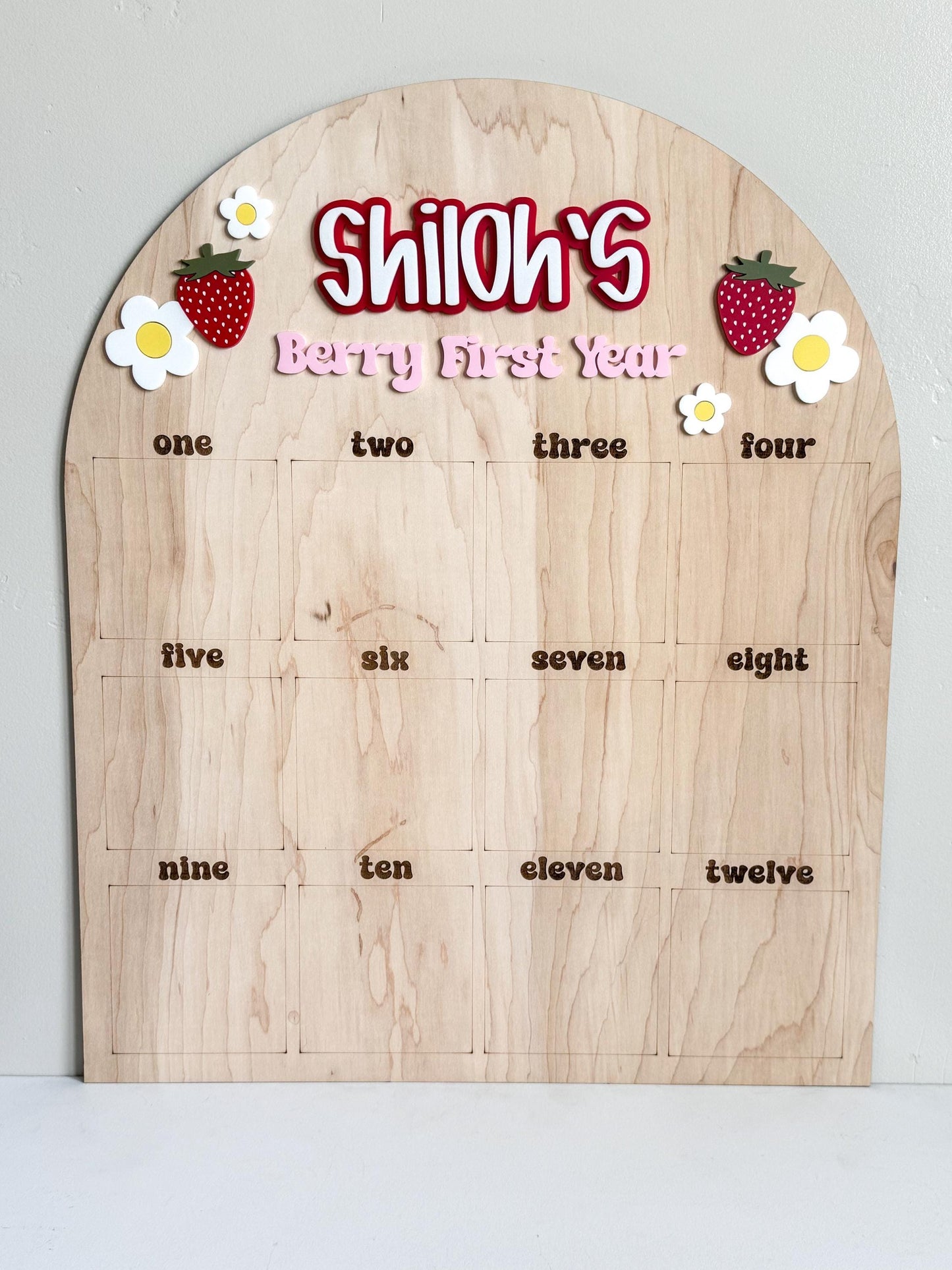 Beary First Year Photo Board |1st Birthday Milestones Display Party Decor