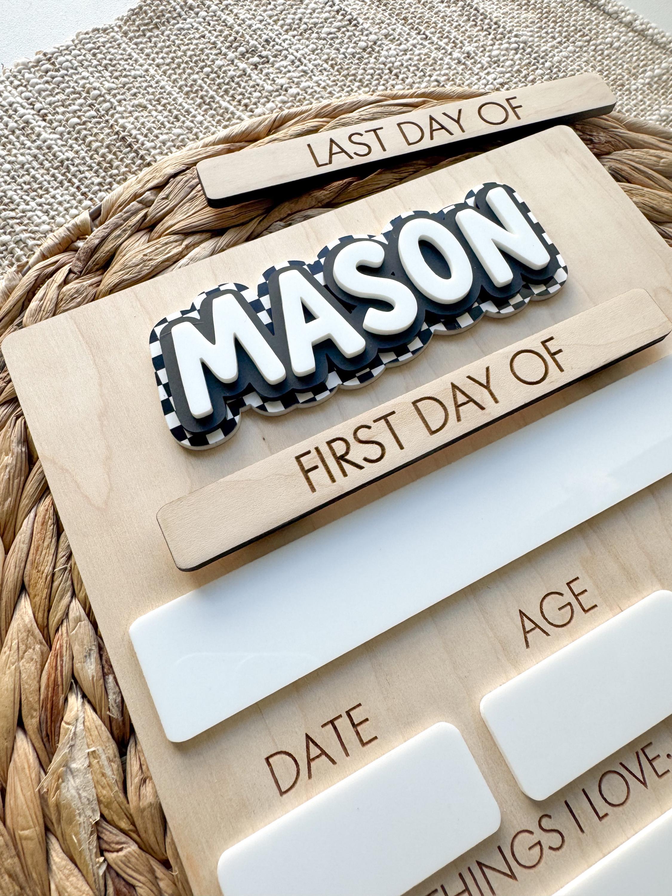Dirt Bike Back To School Sign | Custom Reusable First Day Board | Personalized Last Day of School Sign For Kids | Motocross Dry Erase Board