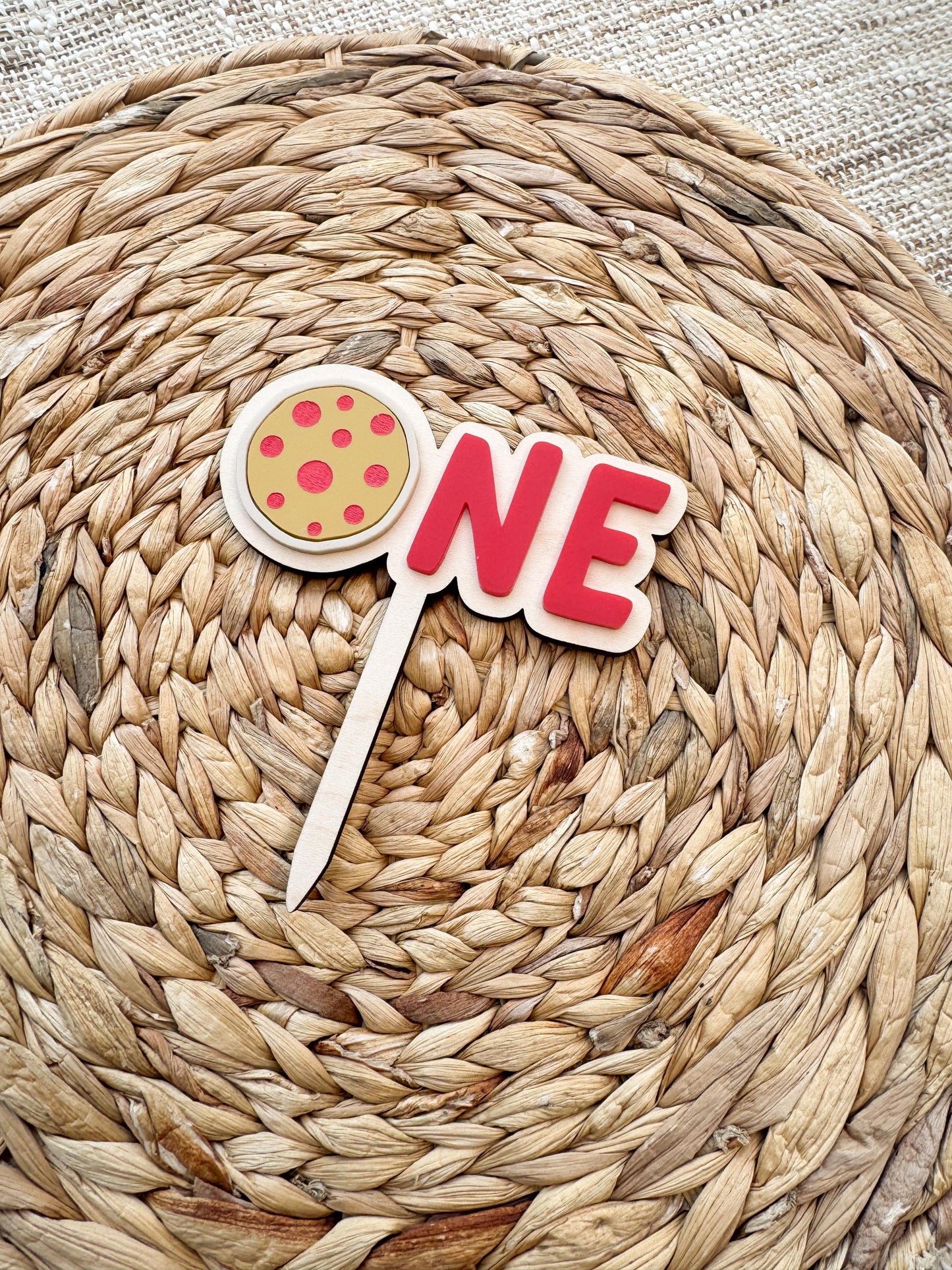 First Year Cake Topper | Pizza First Birthday | Smash Cake | 1st Birthday Party Decor | One Whole Year of | My First Year | Slice | Neutral