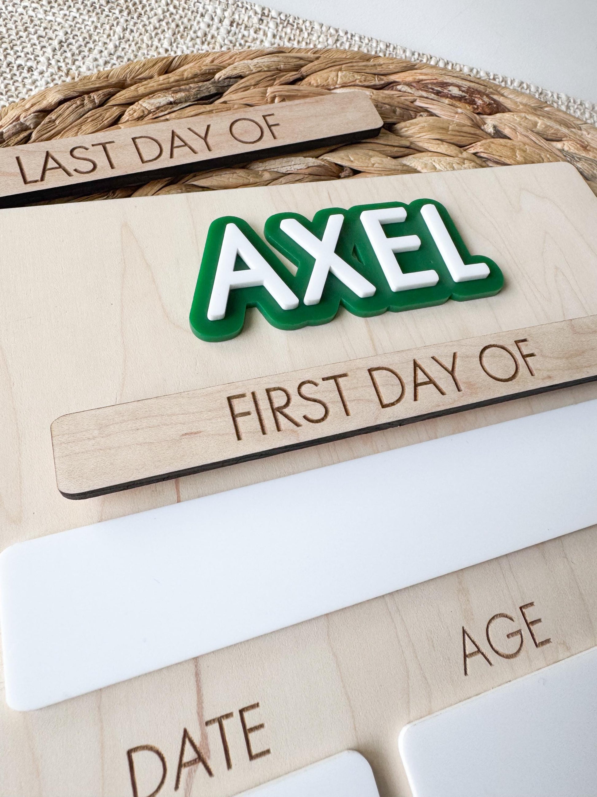 Back To School Sign | Custom First Day Of School Keepsake for Kids | Last Day of School | Interchangeable Dry Erase | Reusable Board