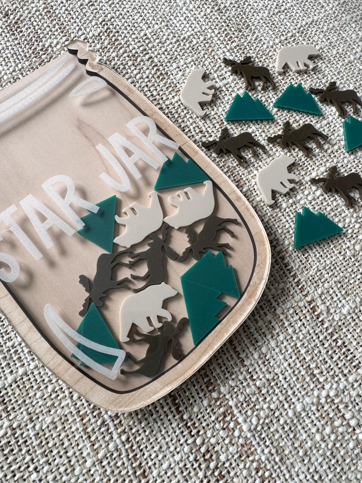 Moose shaped acrylic tokens for classroom or home incentives