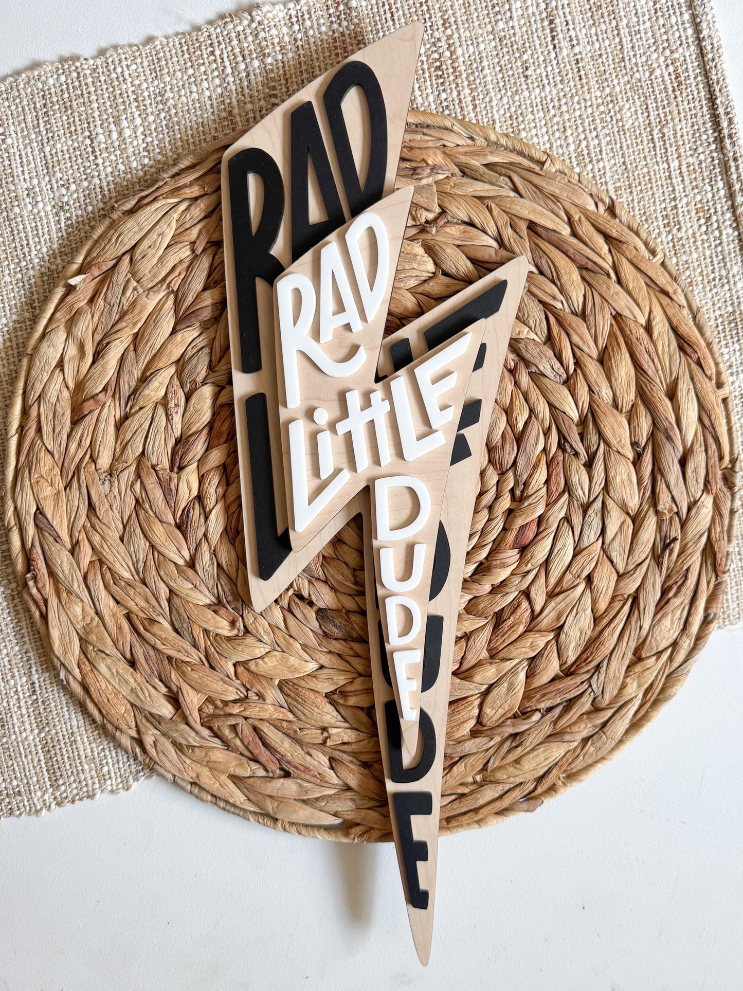 Rad Little Dude Wooden Wall Sign | Wall Decor for childrens room | Kids Bedroom | cool kids decor | wooden sign | boho decorations
